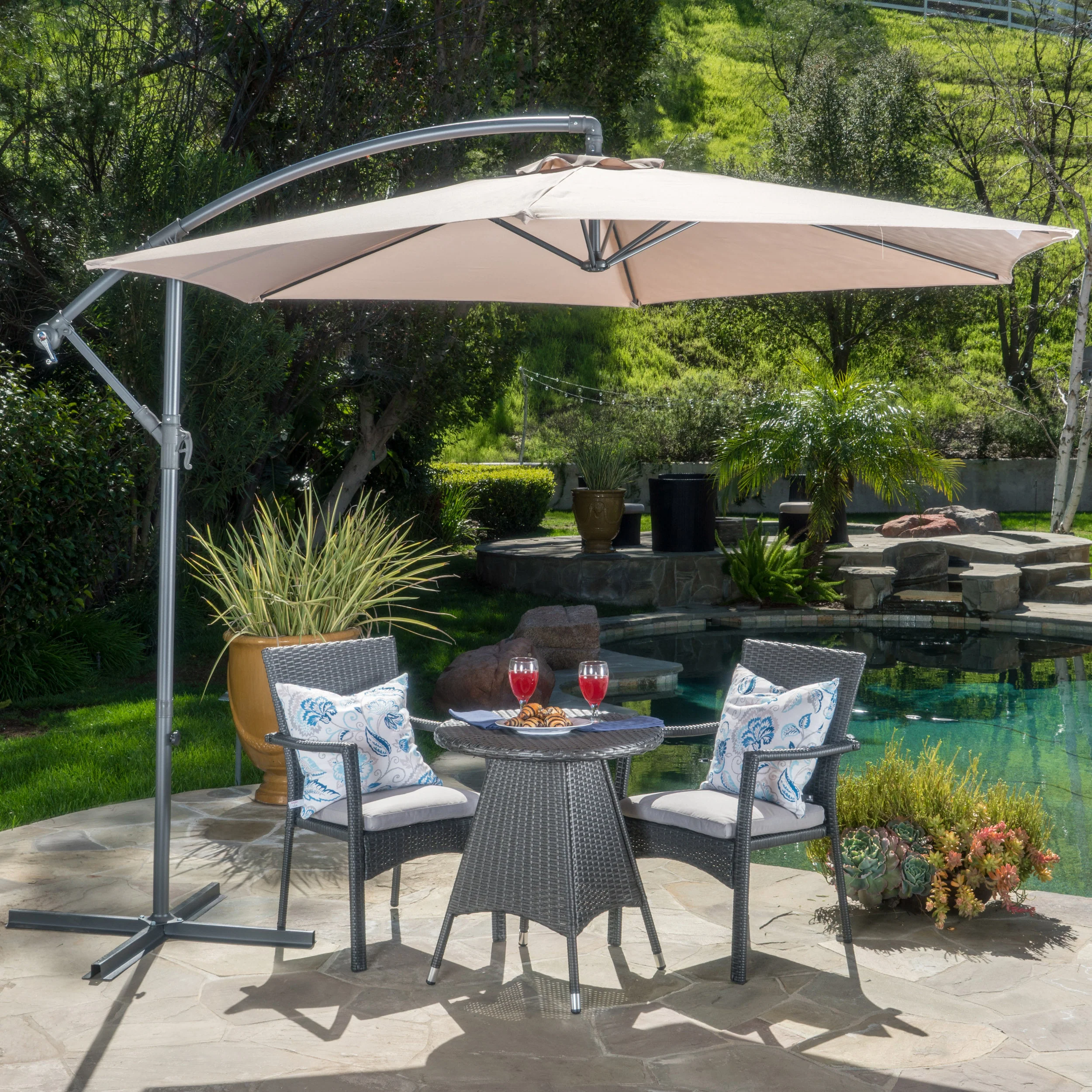 Mariner Outdoor Water Resistant Canopy Umbrella - furnishings