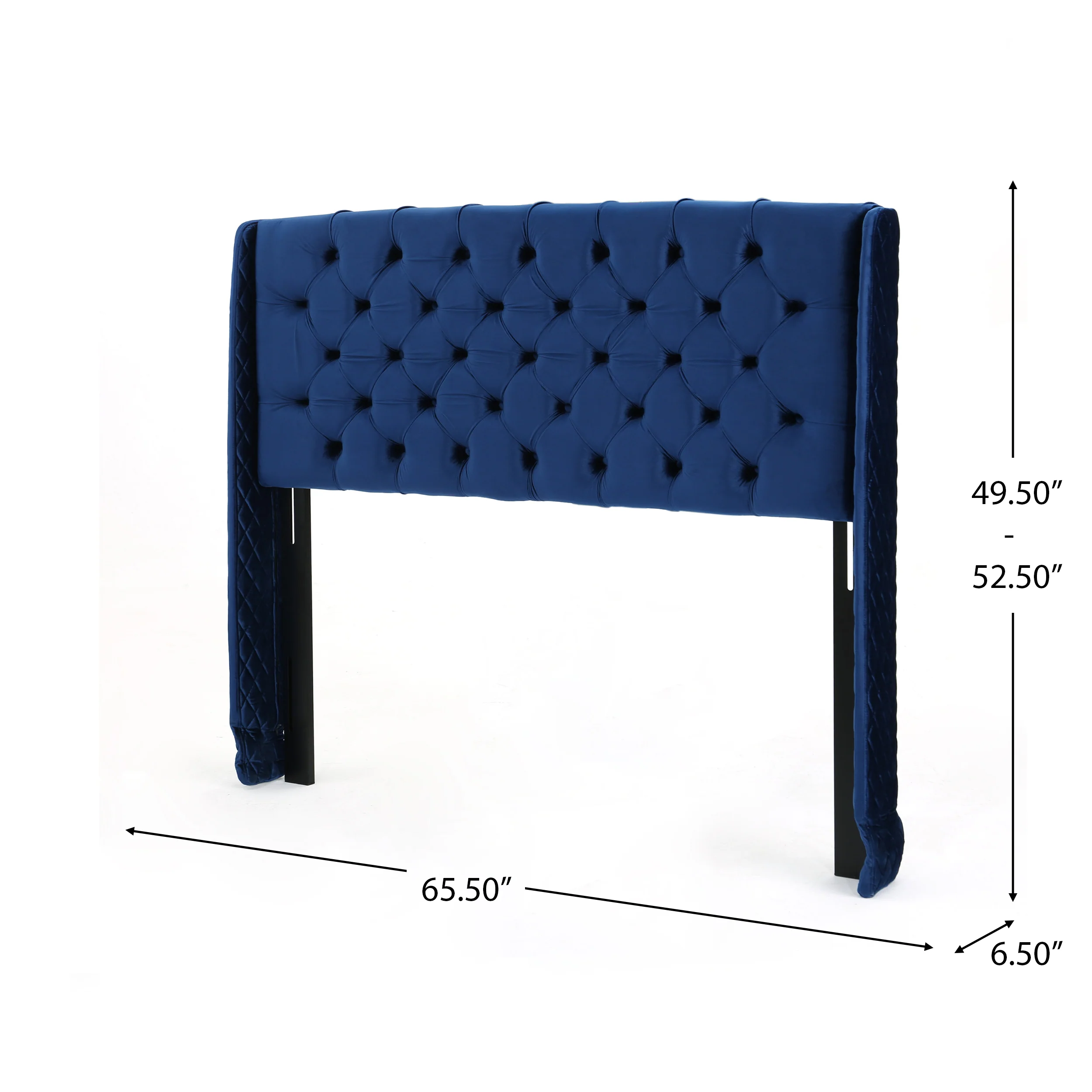 Lidia Wingback Queen Tufted Fabric Headboard - furnishings