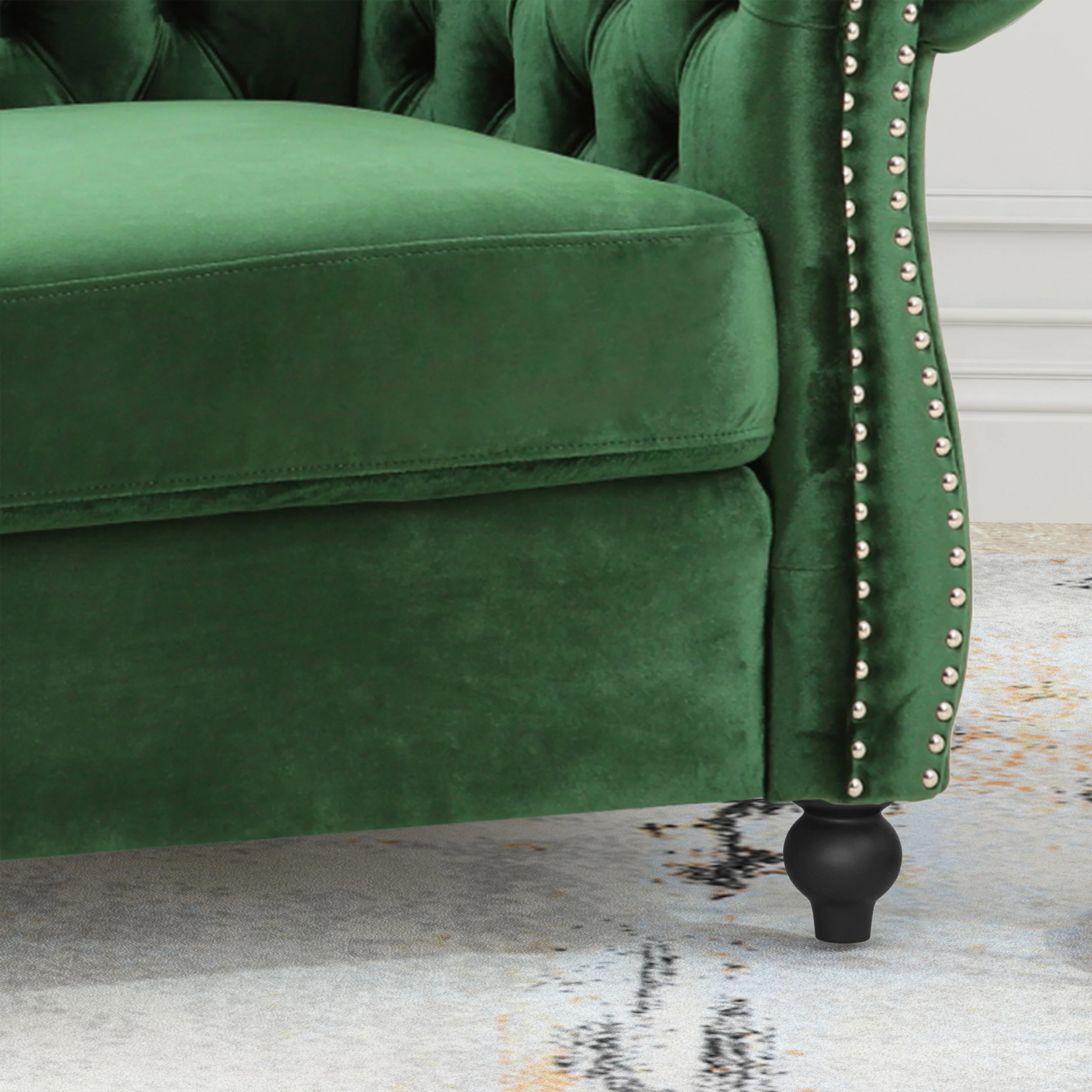 Galilea Chesterfield Velvet Club Chair - furnishings