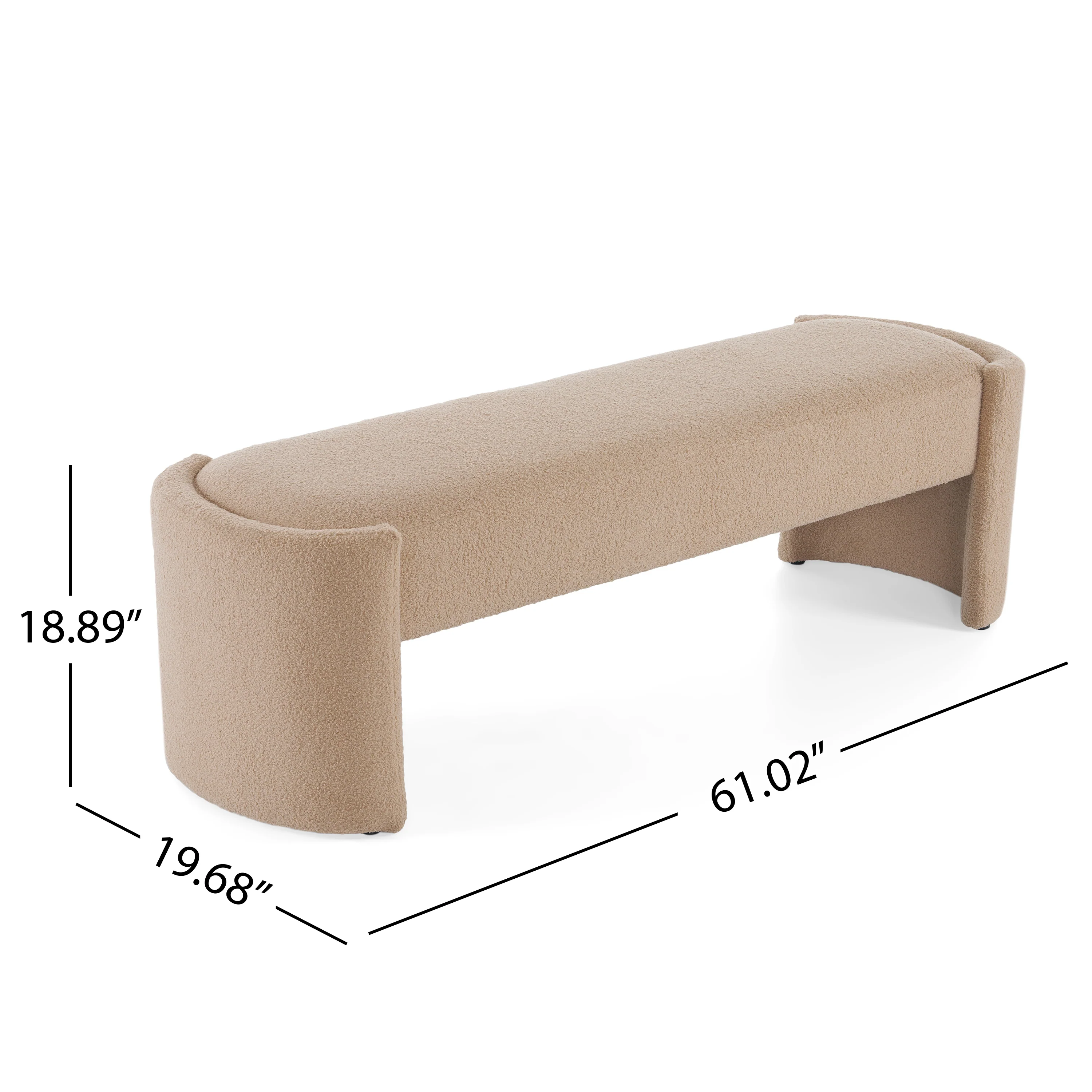 Aureliuss Modern Fabric Ottoman Bench - furnishings