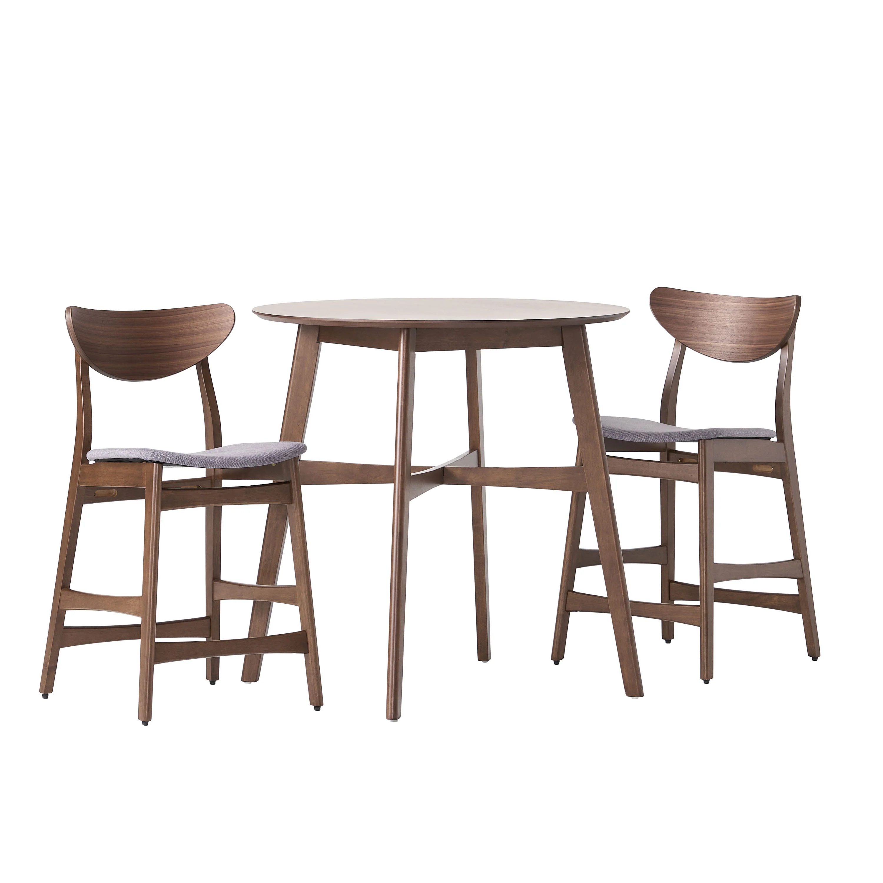 Helen Dark Fabric/ Wood Finish Counter Height Dining Set - furnishings