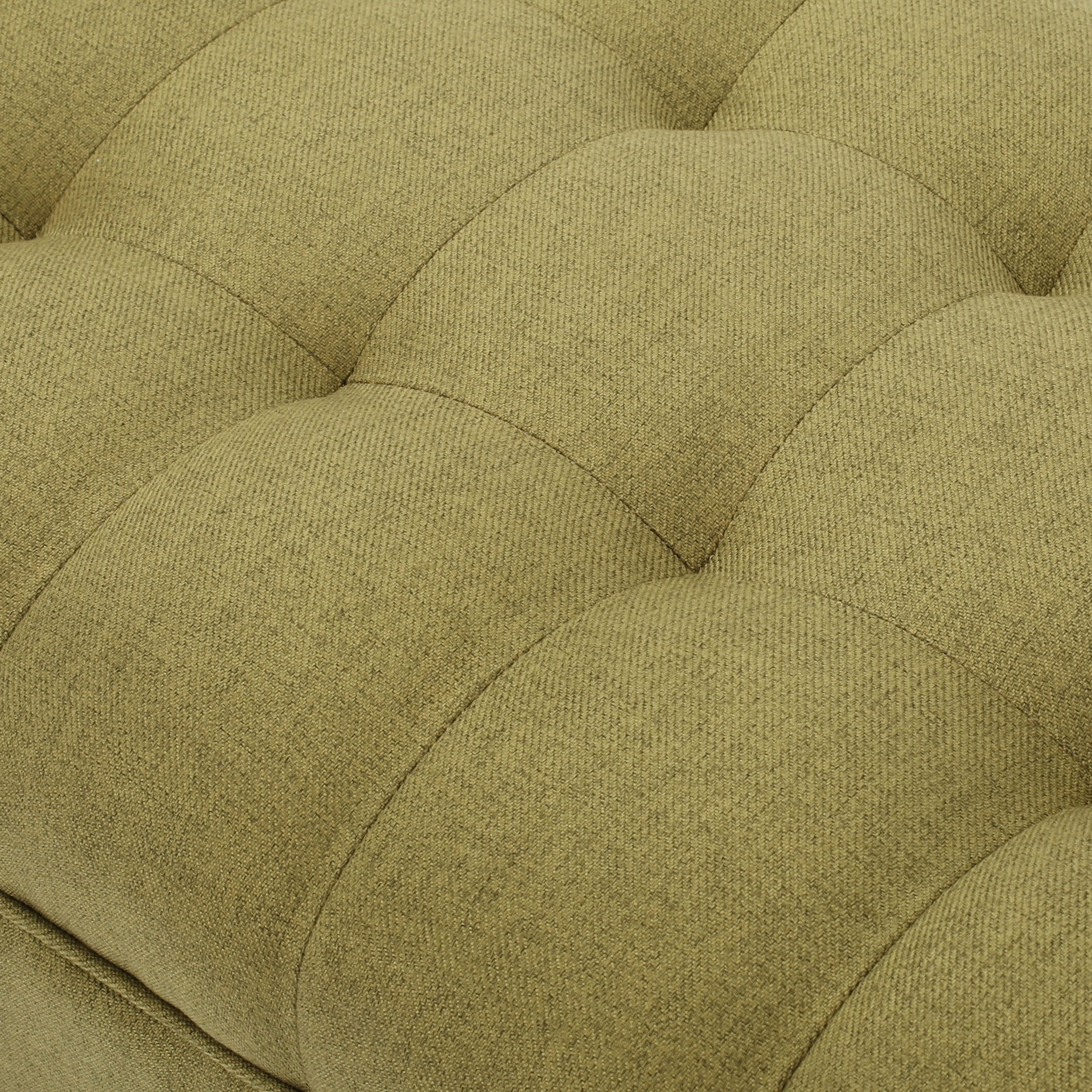 Madrid Mid-Century Modern Tufted Fabric Ottoman Bench with Tapered Legs - furnishings