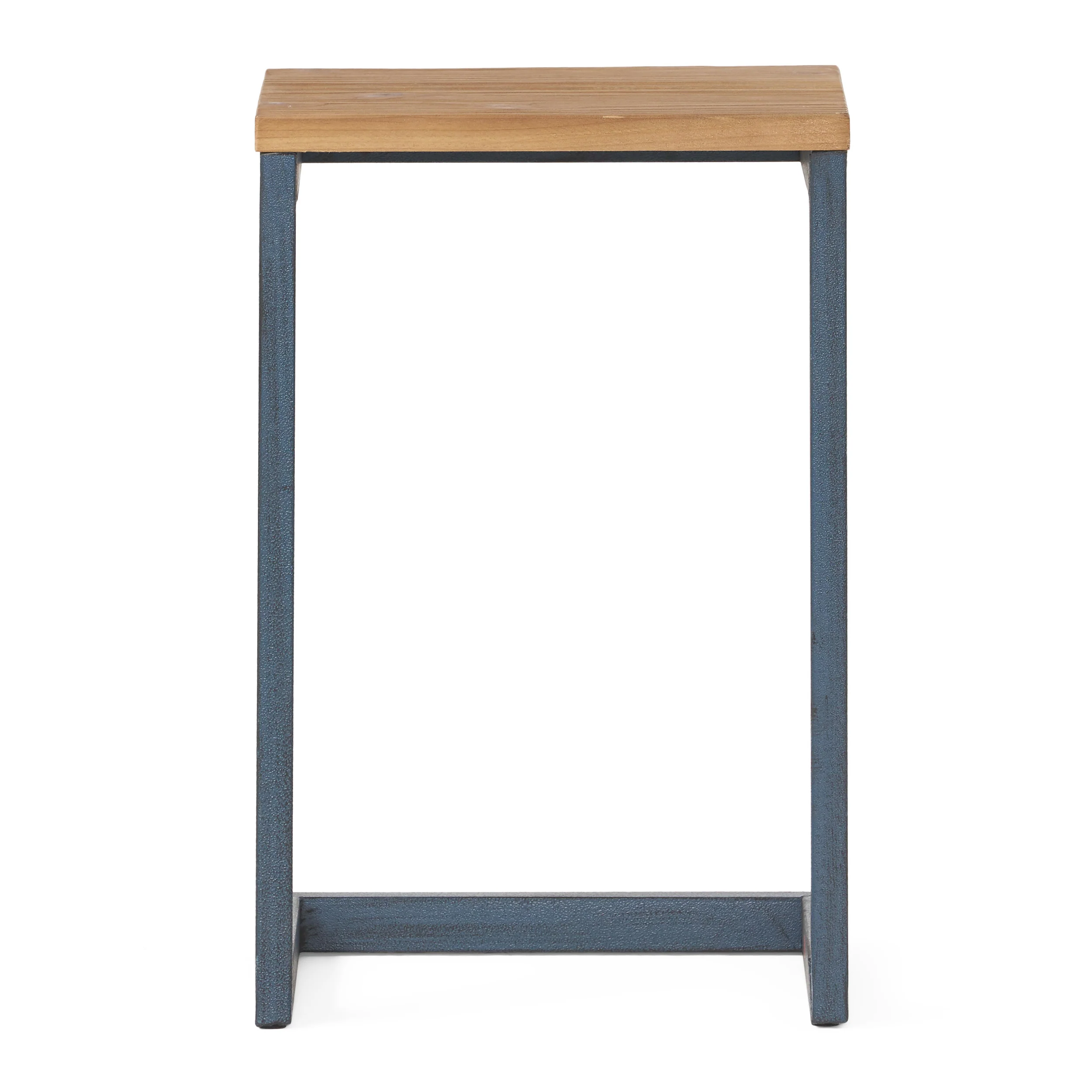 Ramona Modern Industrial Firwood C-Shaped Accent Side Table with Iron Frame - furnishings