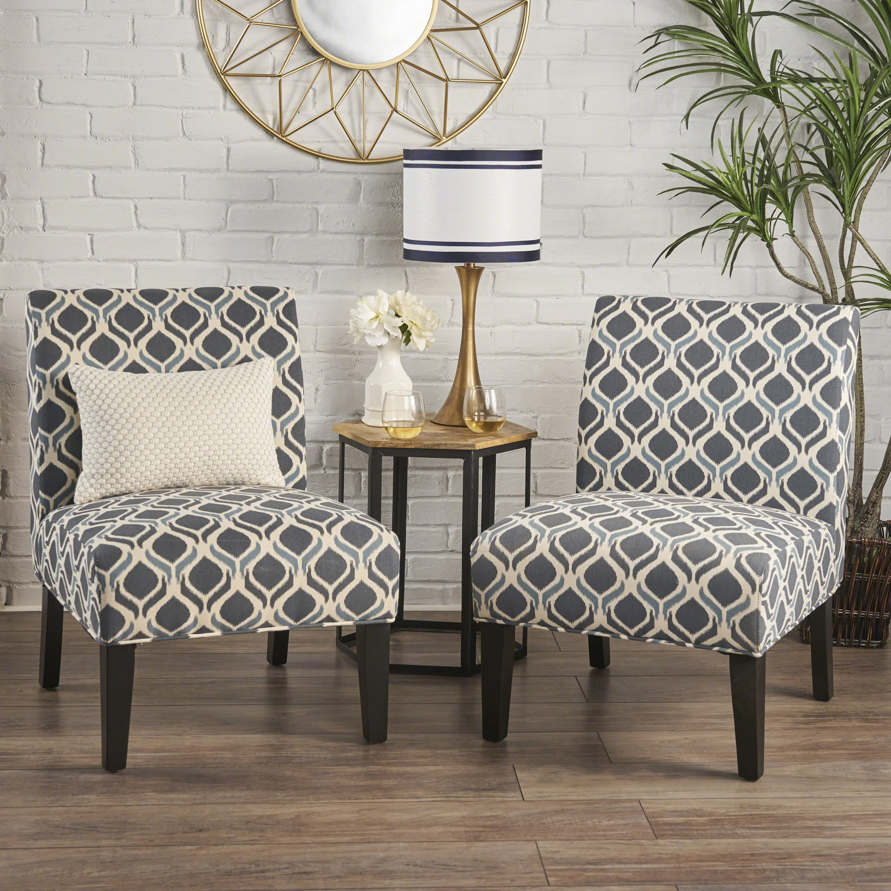 Kalee Contemporary Fabric Slipper Accent Chair - furnishings