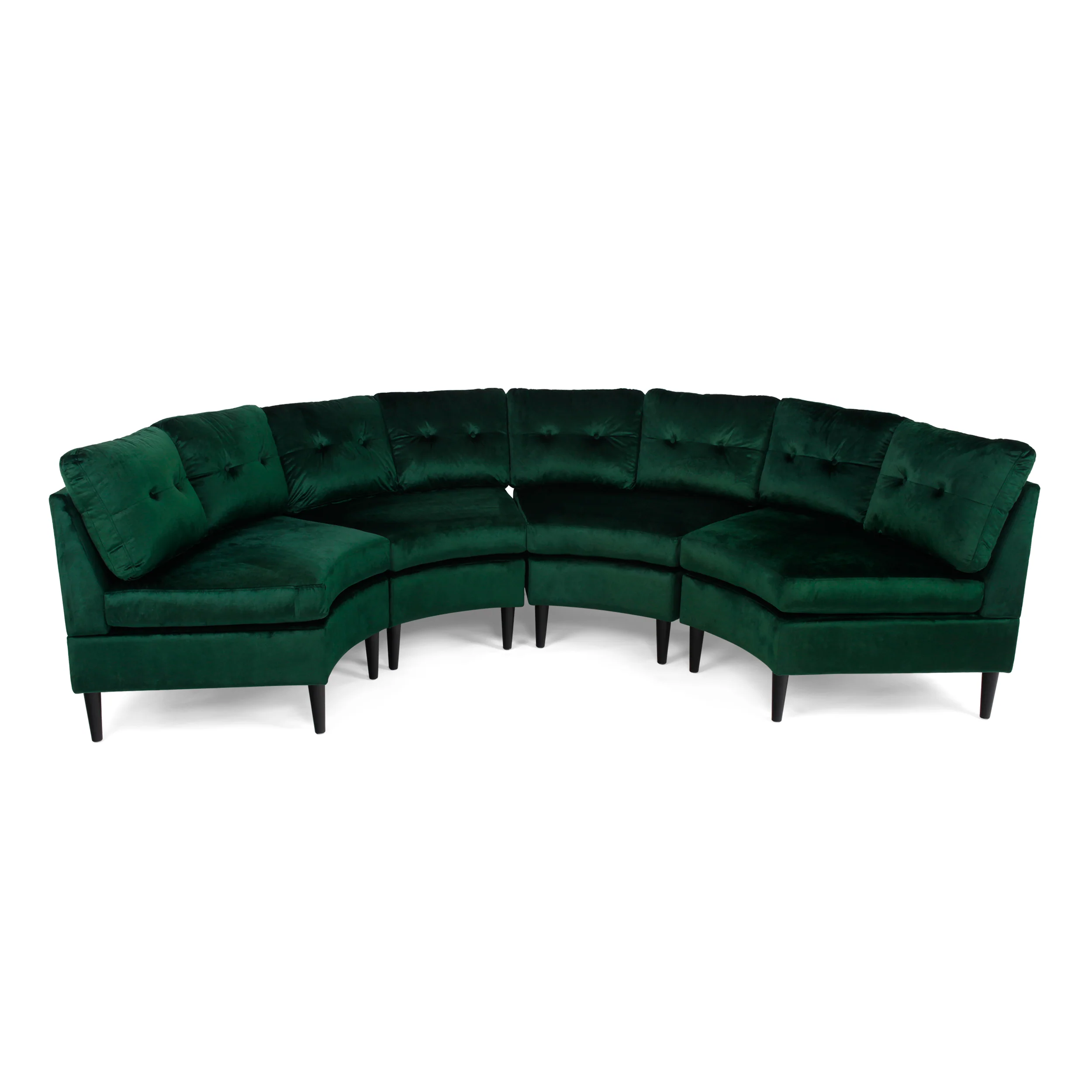 Julian Nora Glam Velvet Modular 4 Seater Sectional - furnishings