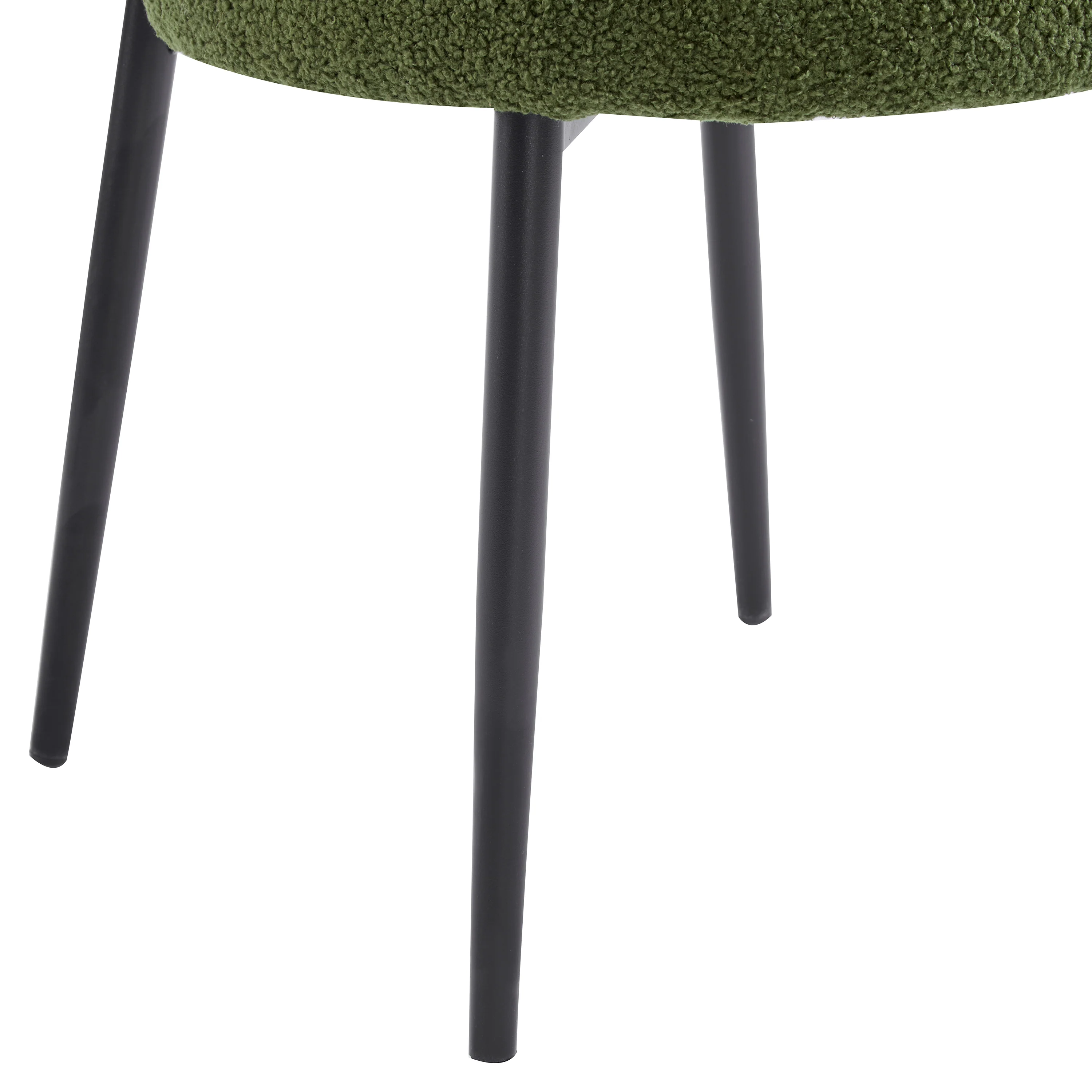 Leandera Modern Upholstered Dining Chairs, Metal Frame, Set of 2 - furnishings