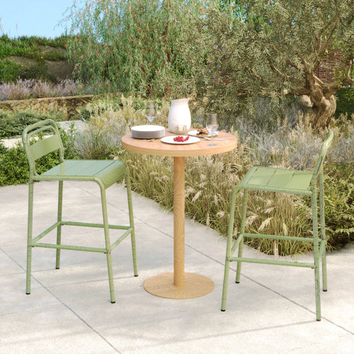 Liam Outdoor Patio Bar Stools, Iron, Set of 2 - furnishings