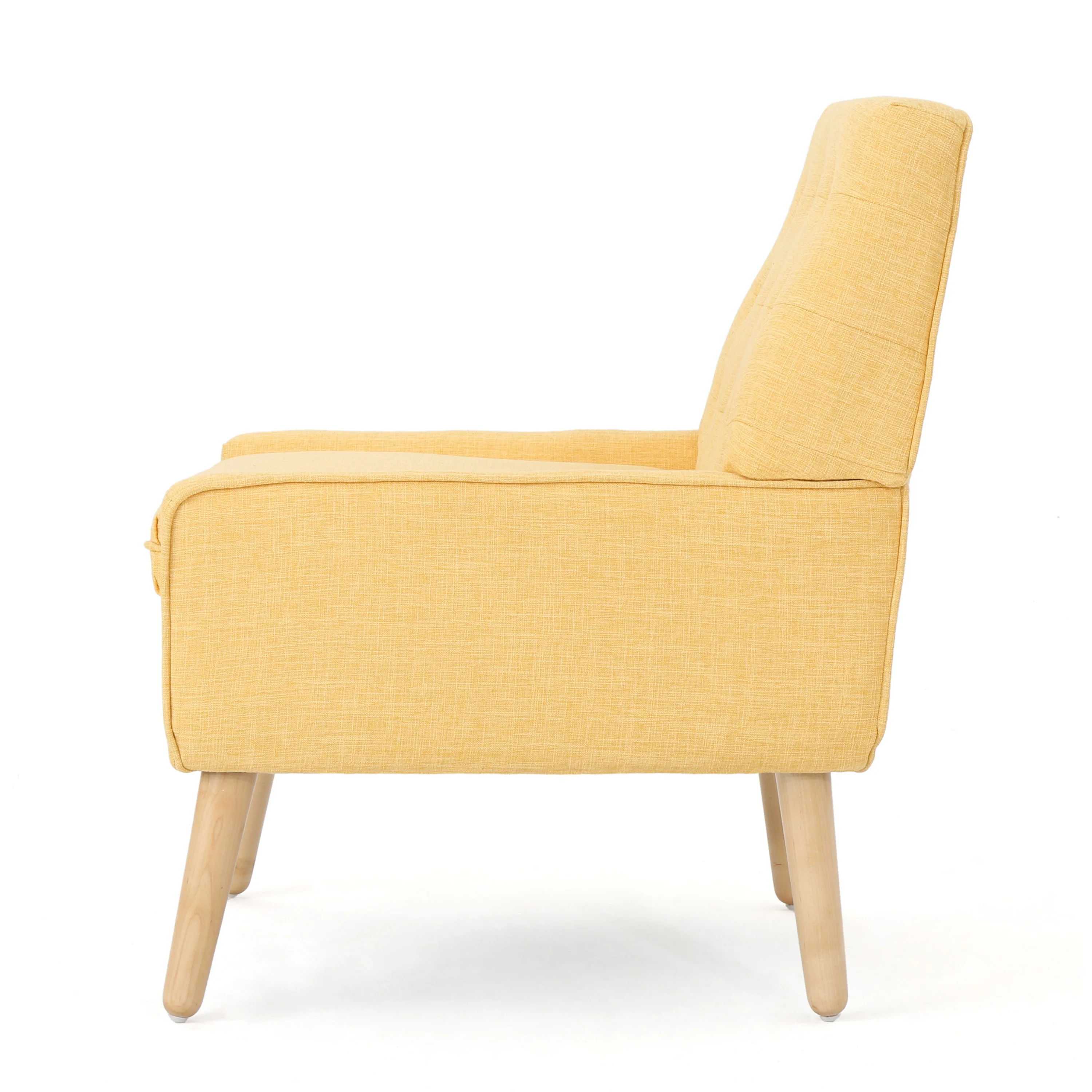 Eonna Mid-Century Modern Button Tufted Fabric Upholstered Accent Chair - furnishings