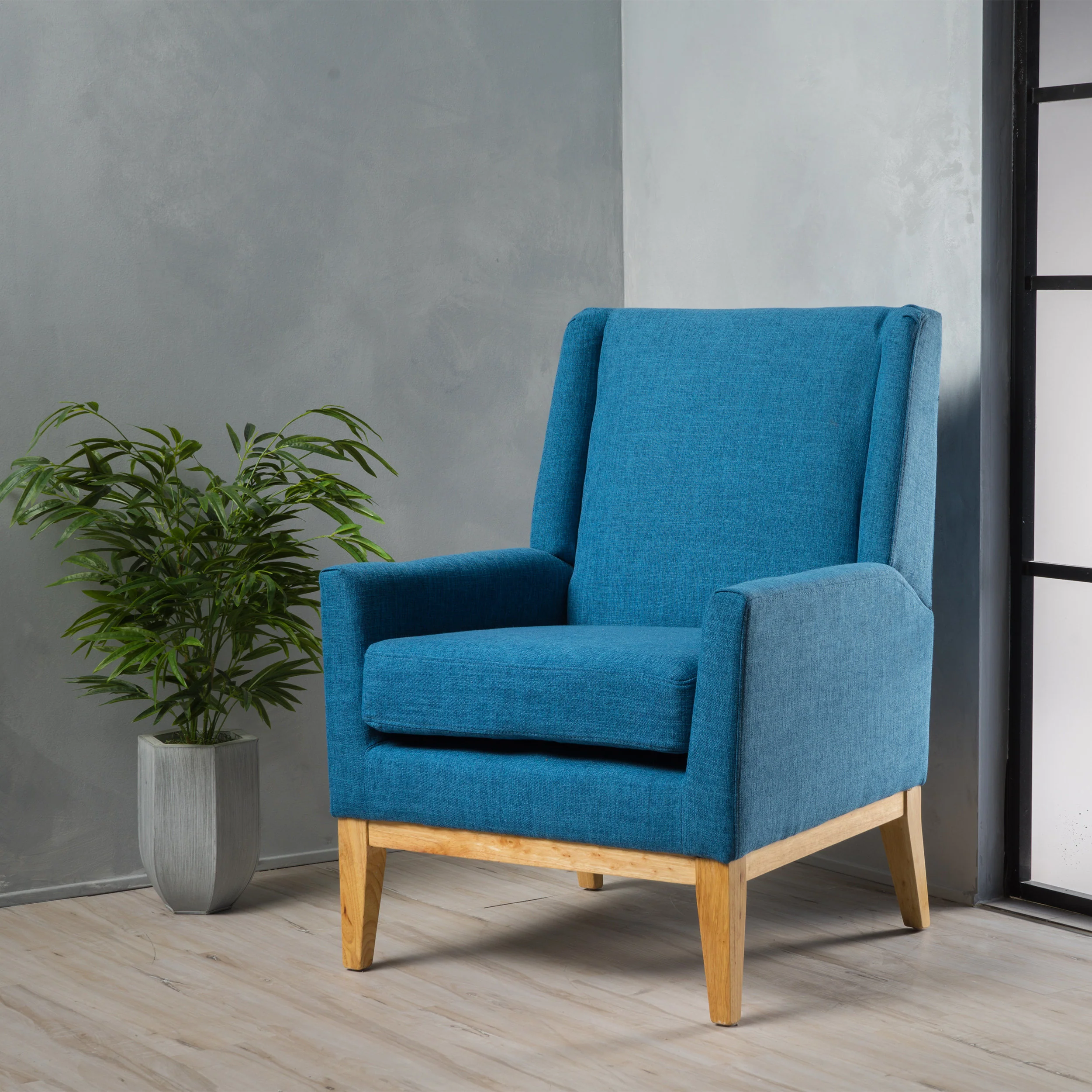Kronen Mid Century Design Fabric Accent Chair - furnishings