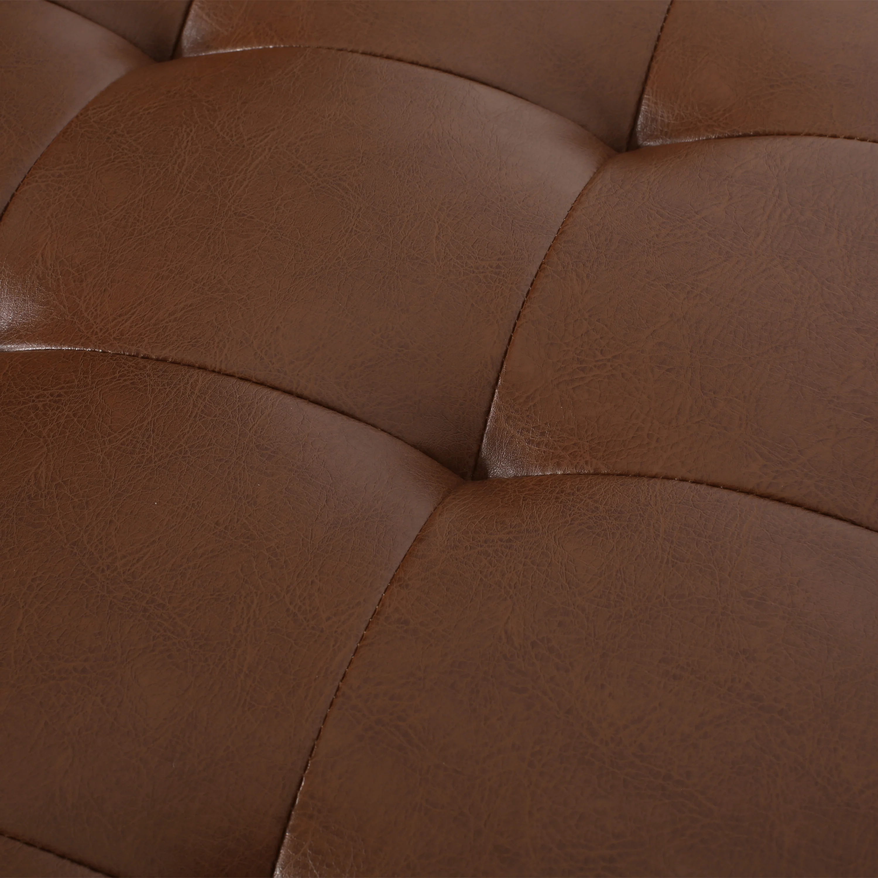 Elkjer Mid Century Modern Faux Leather Tufted Chaise Lounge with Bolster Pillow - furnishings