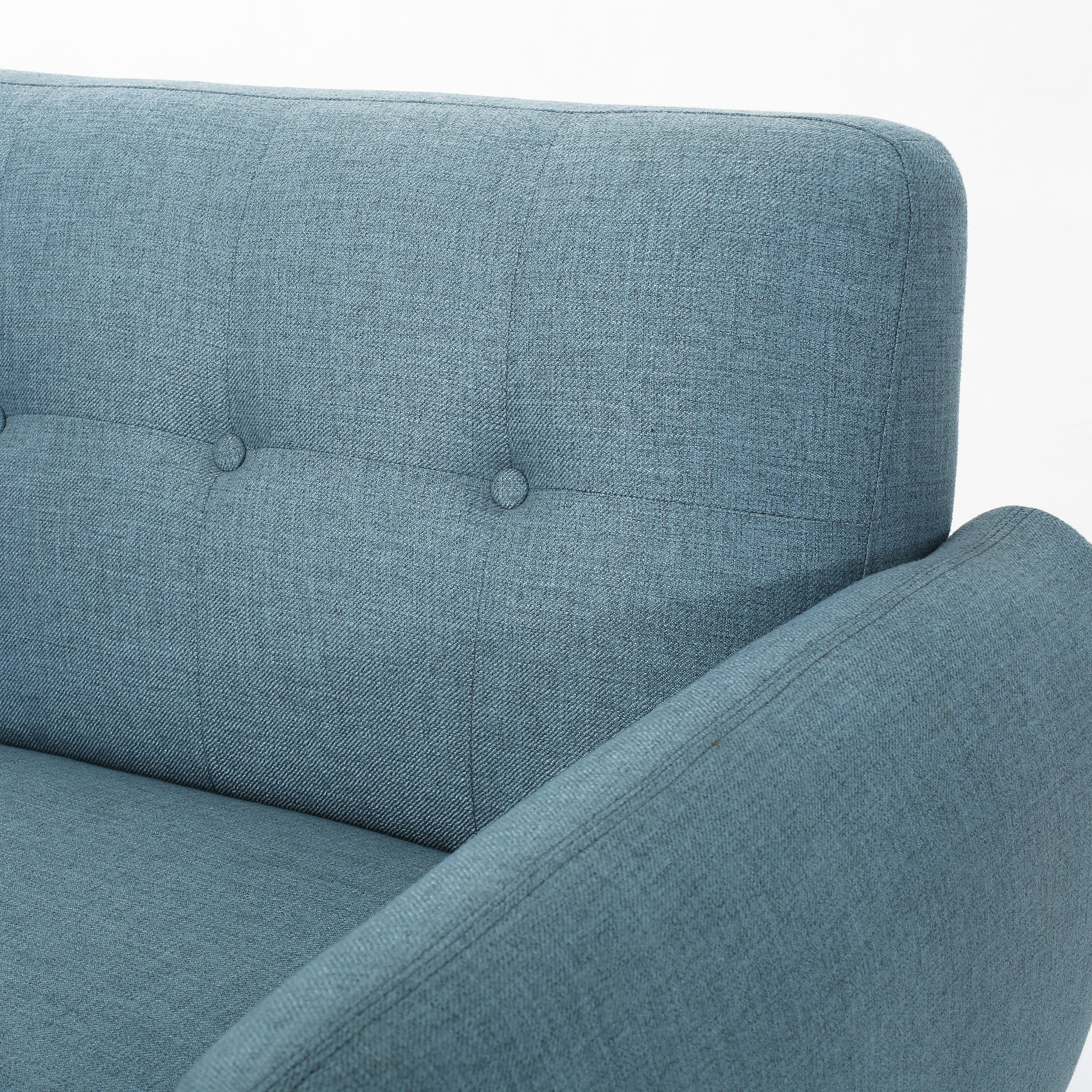 Joseline Mid Century Modern Petite Fabric Love Seat - furnishings