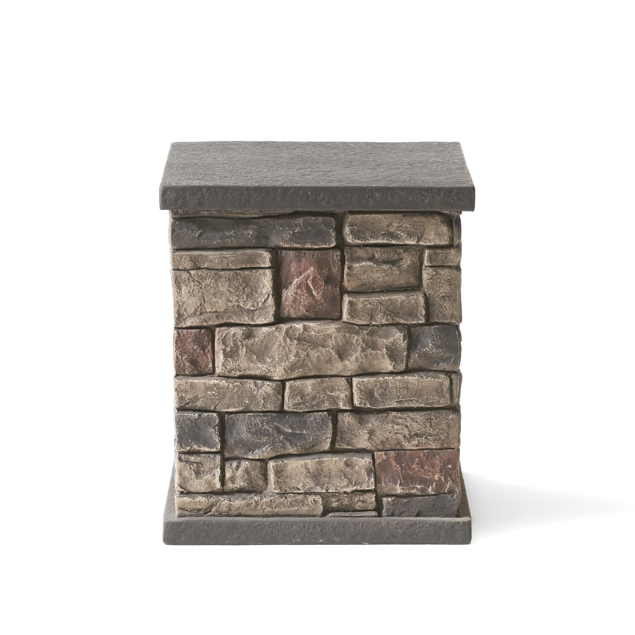 Lillian Rectangular Faux Stone 50,000 BTU Propane Fire Pit - furnishings