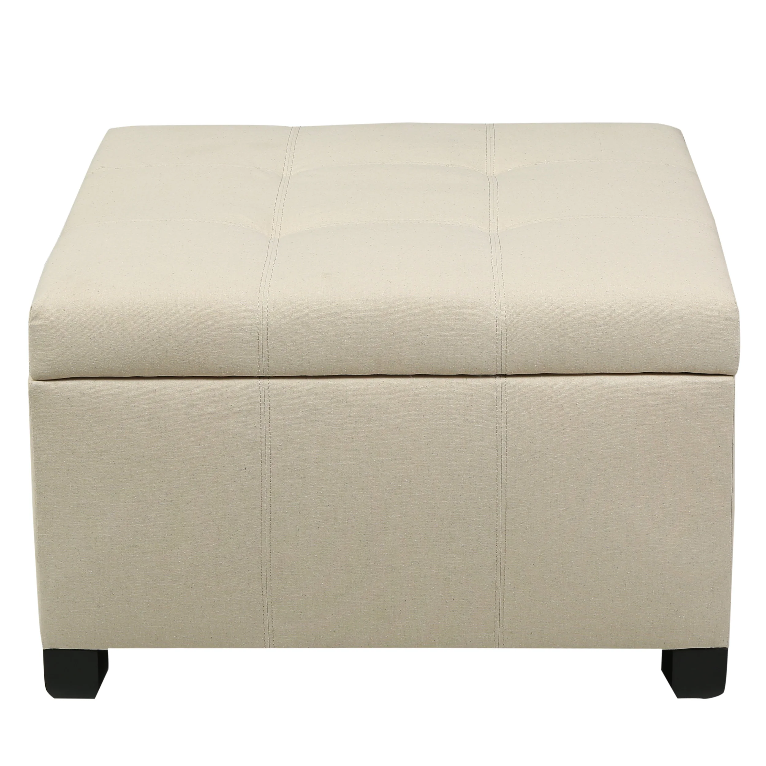 Kensington Fabric Square Storage Ottoman Coffee Table - furnishings