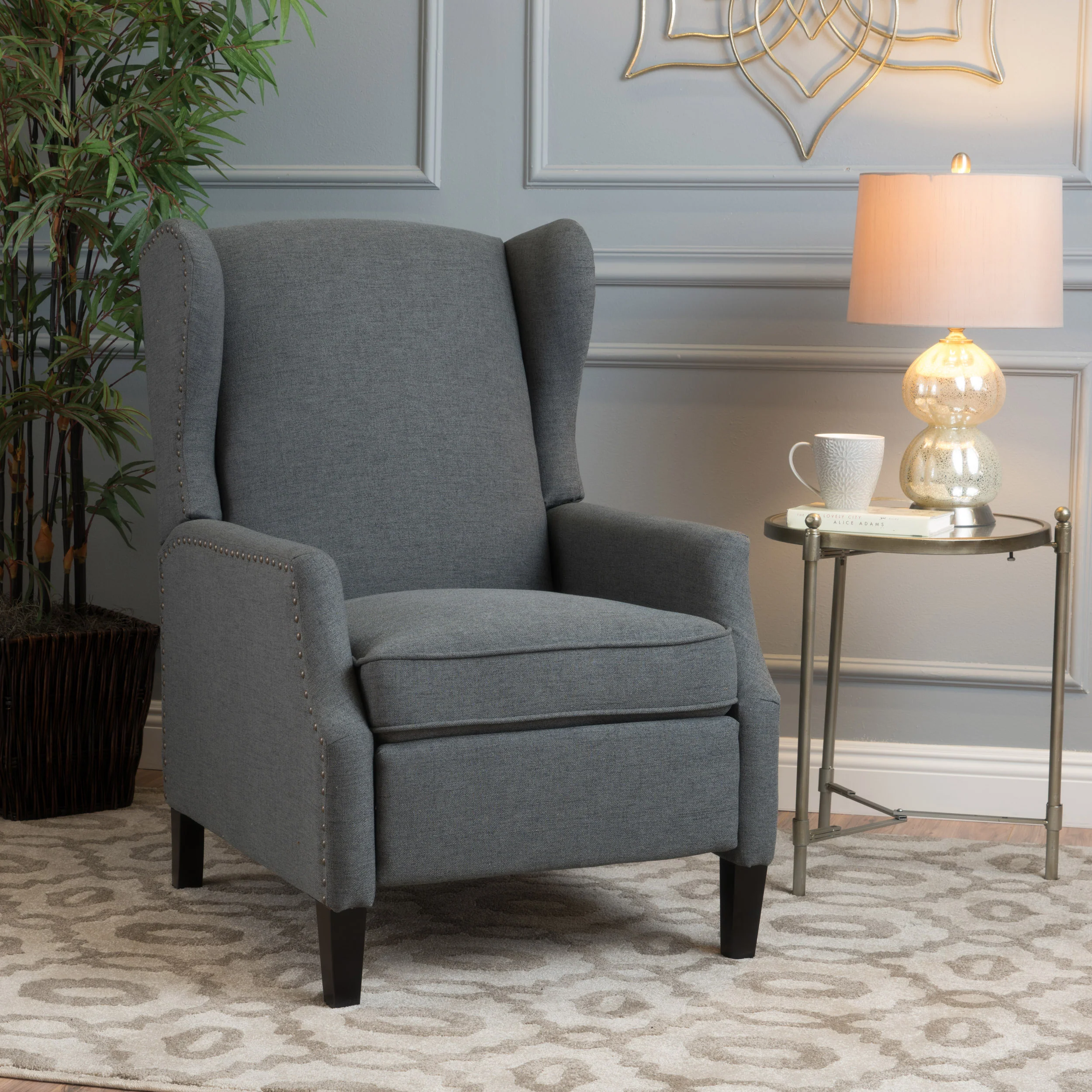 Weyland Wingback Fabric Recliner - furnishings
