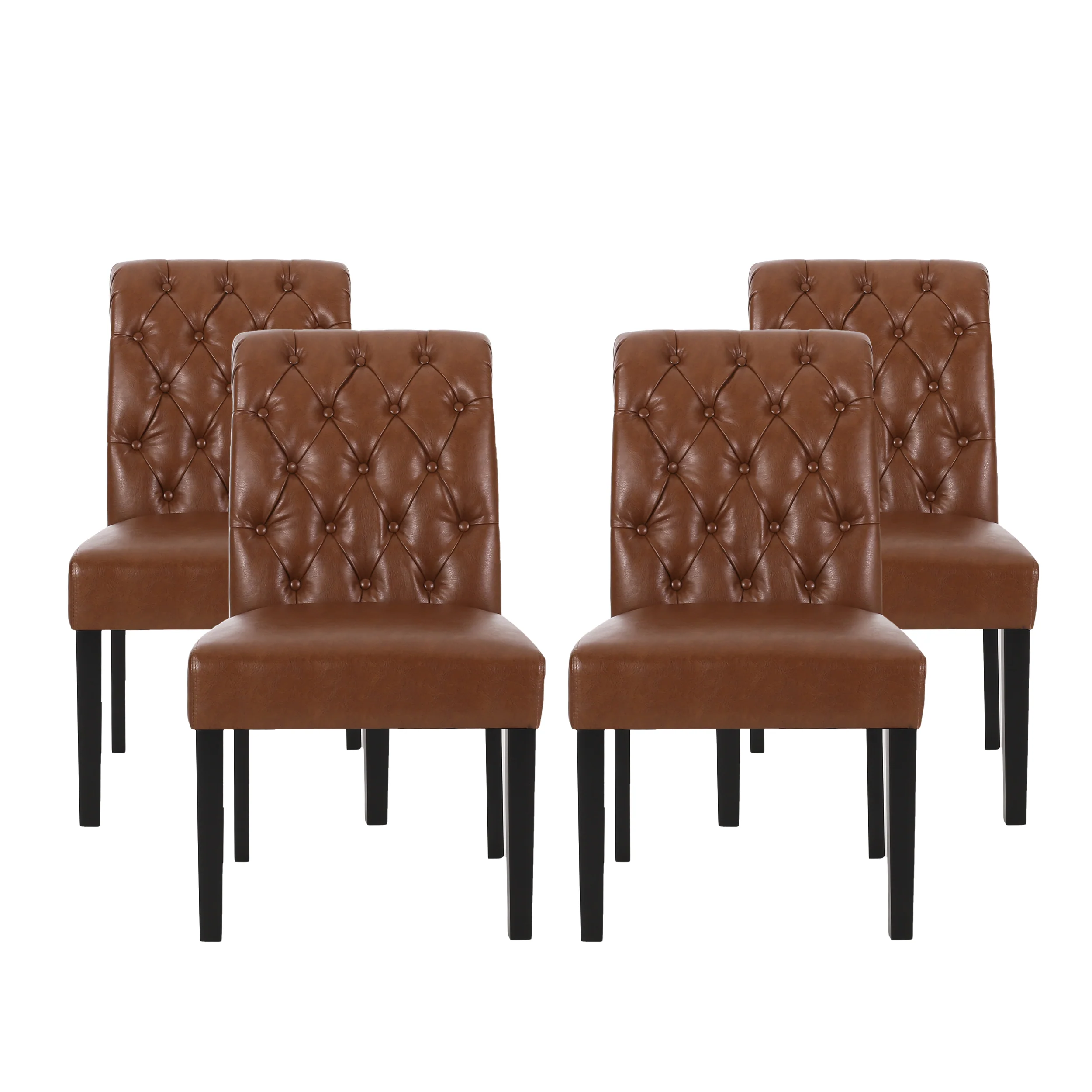 Emerson Contemporary Tufted Rolltop Dining Chairs, Set of 4 - furnishings