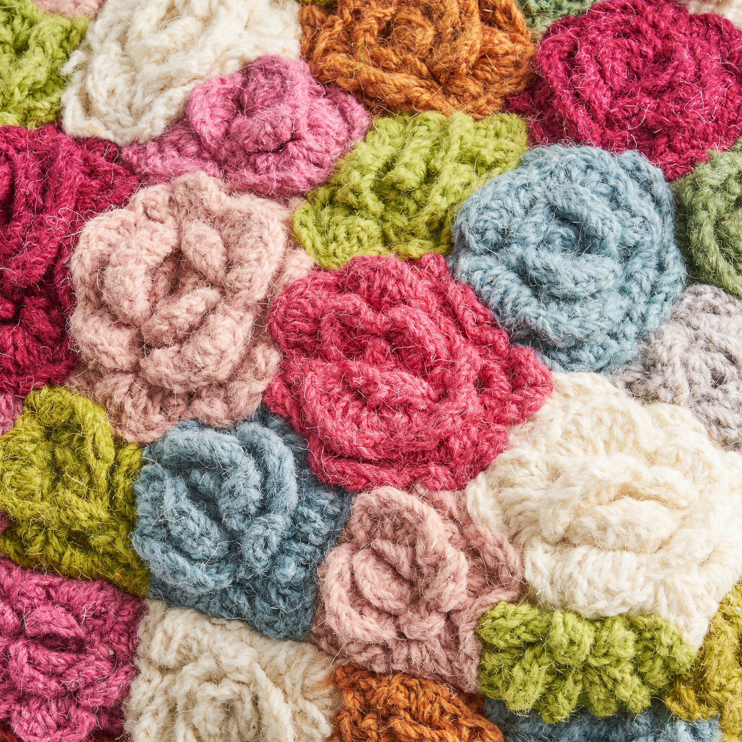 Ellyanna Boho Wool Ottoman Pouf - furnishings