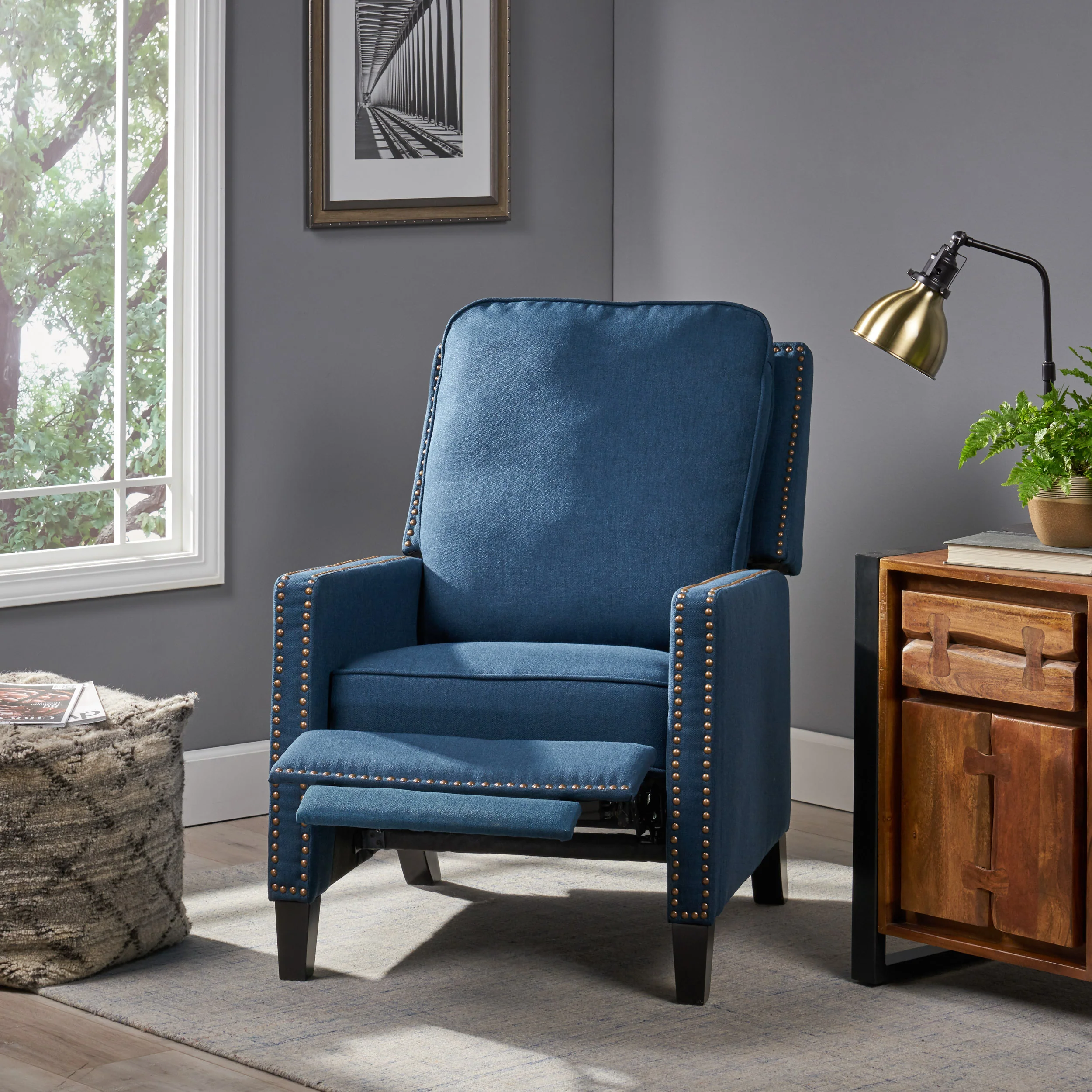 Armstrong Traditional Fabric Recliner - furnishings