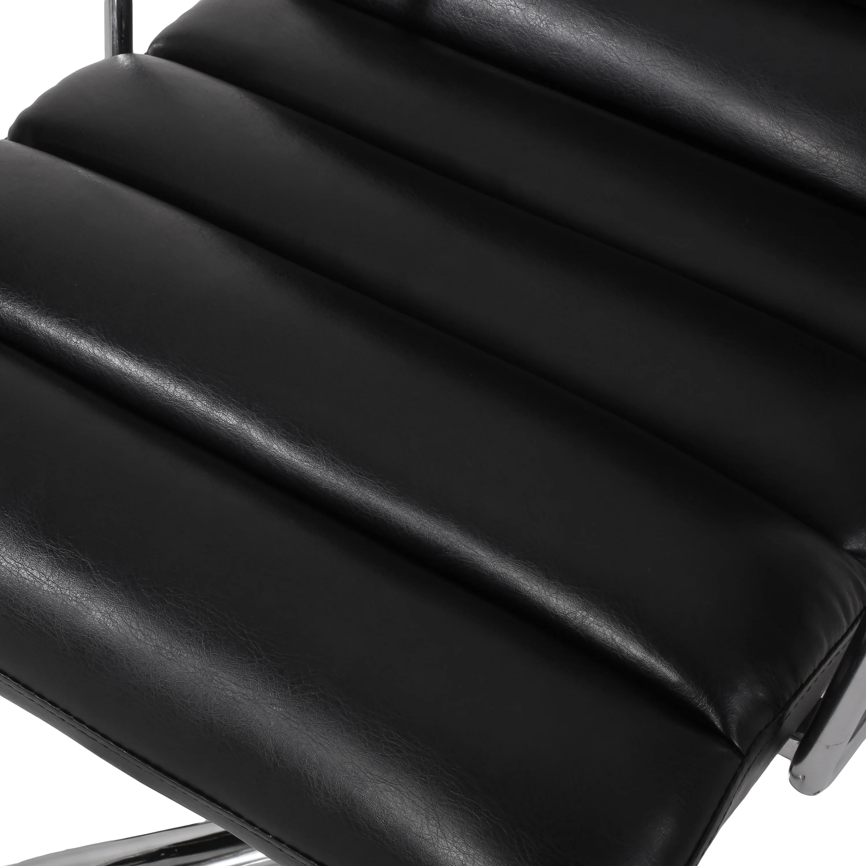 Gilmans Contemporary Faux Leather Channel Stitch Swivel Office Chair - furnishings