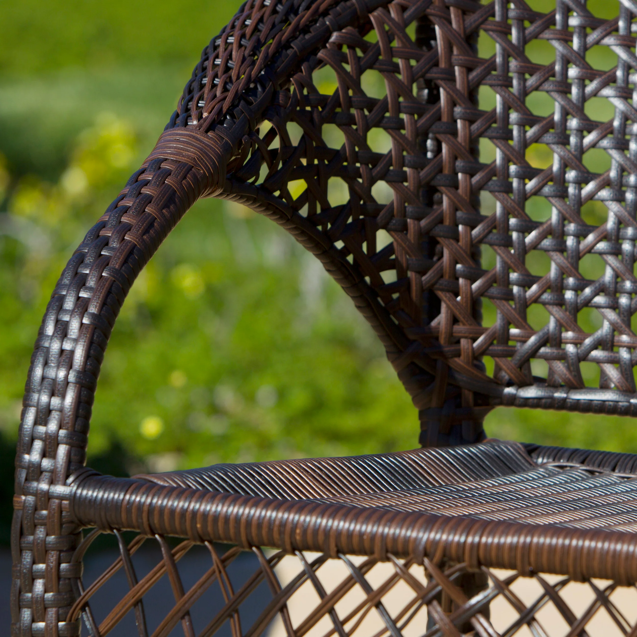 Ursula Outdoor 7 Piece Multi-Brown Wicker Dining Set - furnishings