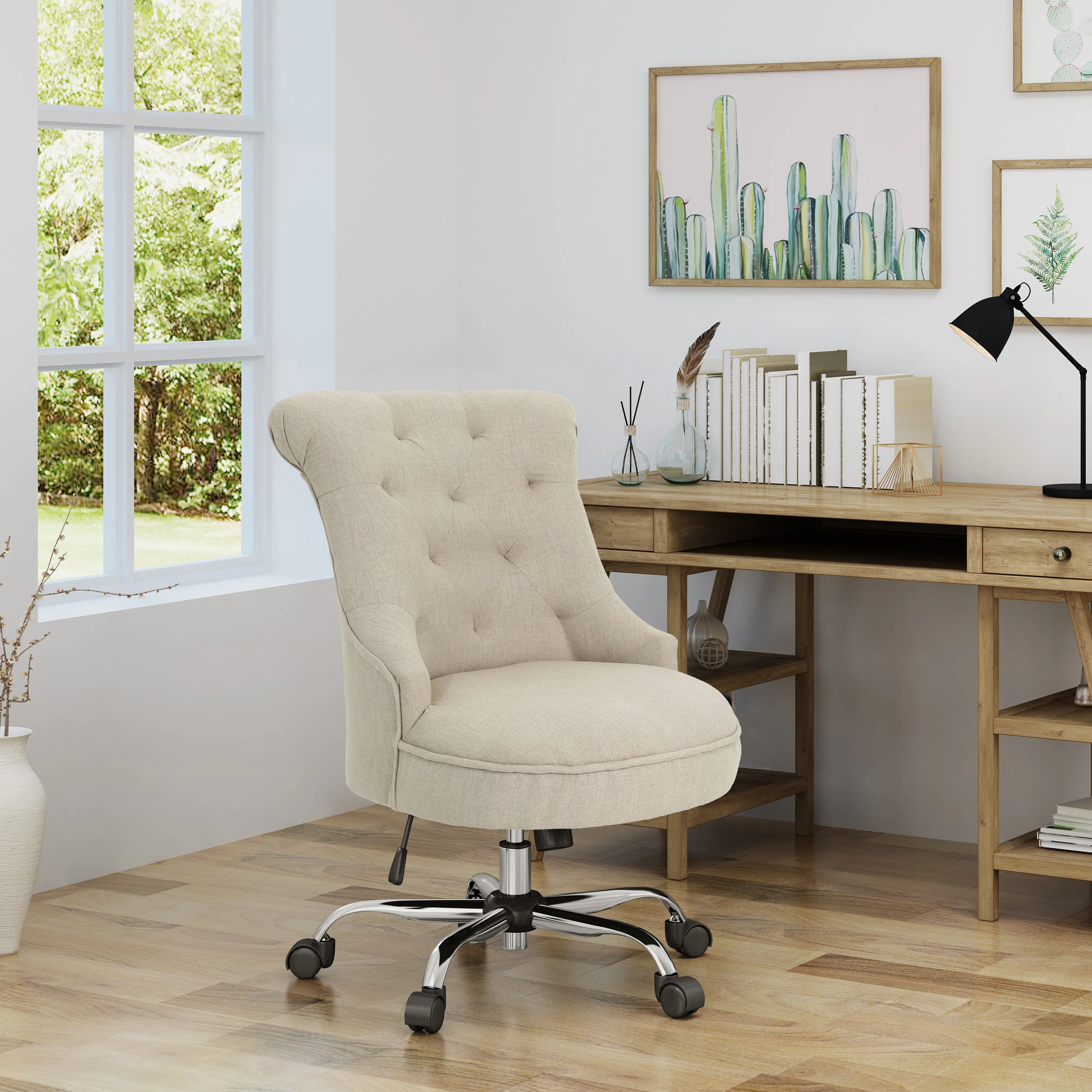 Tyesha Home Office Fabric Desk Chair - furnishings