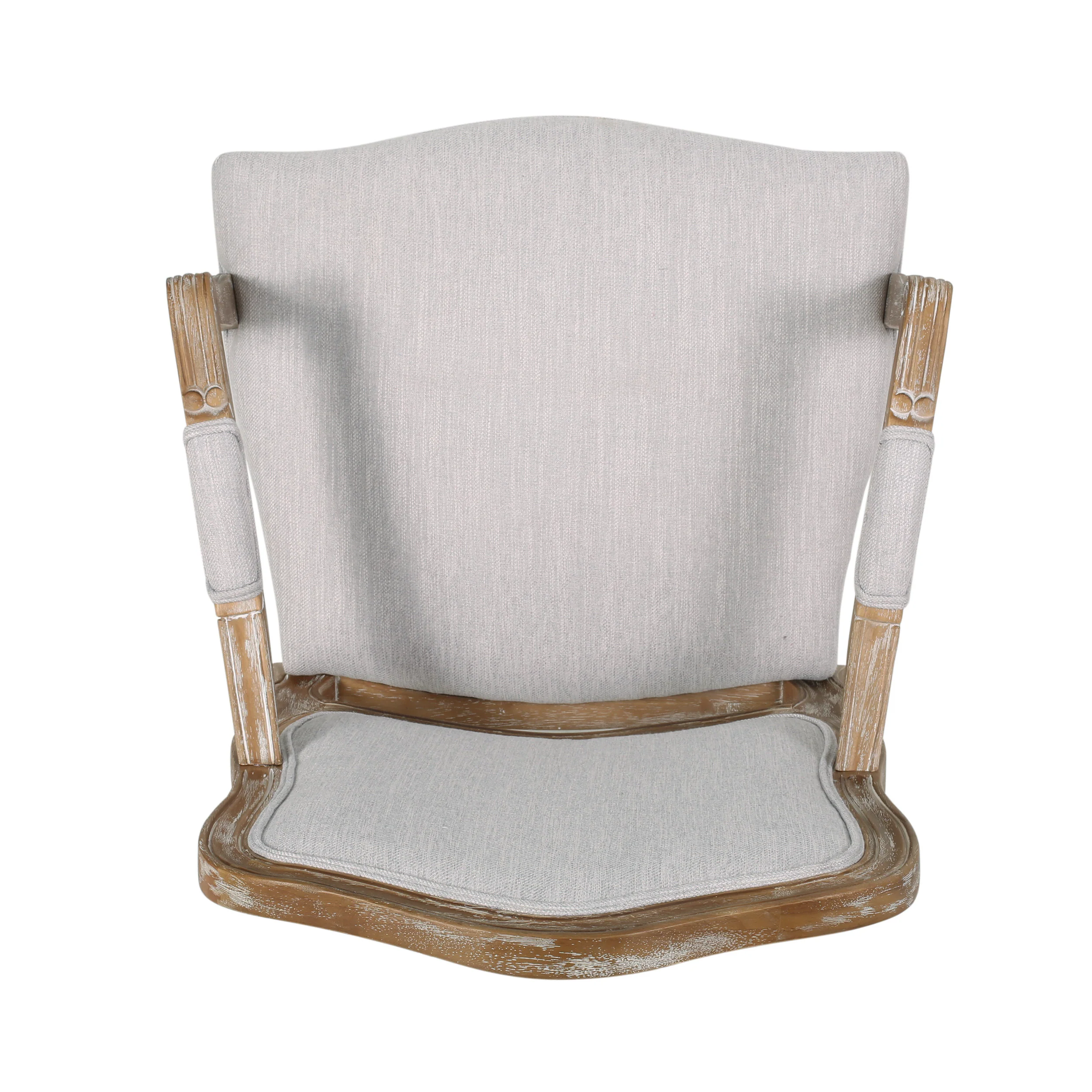 Stene French Country Wood Upholstered Dining Armchair - furnishings