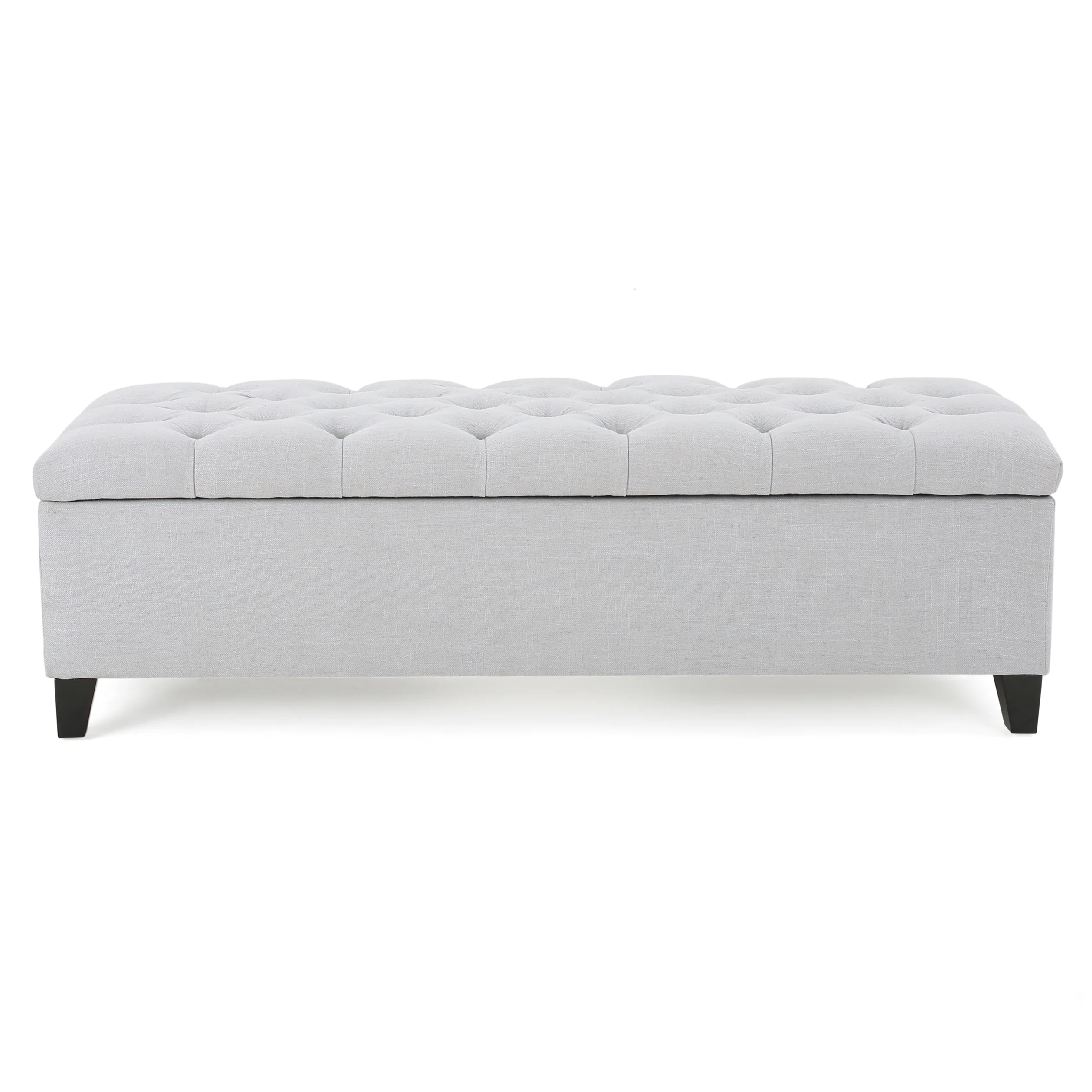 Molle Contemporary Button-Tufted Fabric Storage Ottoman Bench - furnishings