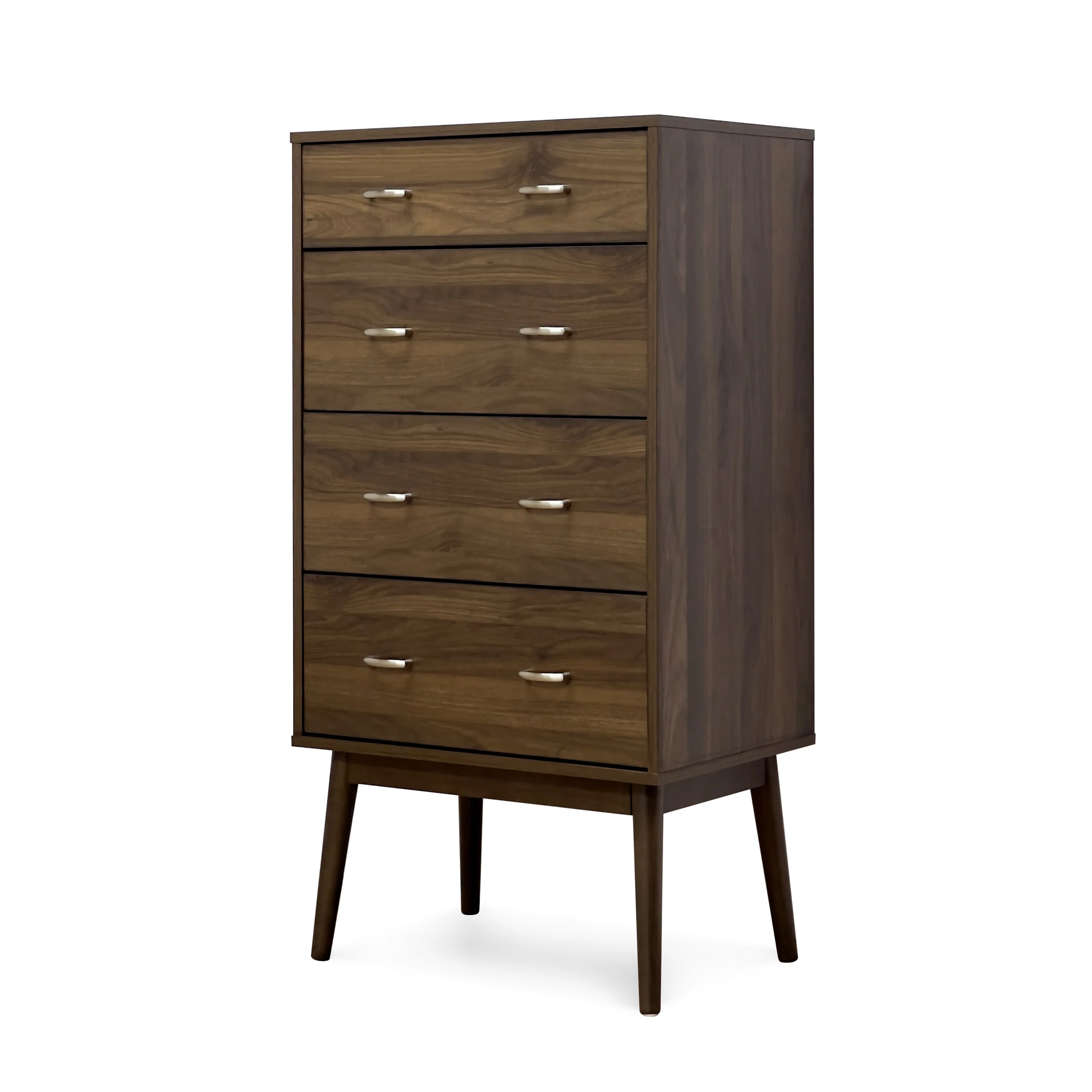 Wilbur Mid Century Modern Wooden 4 Drawer Dresser - furnishings