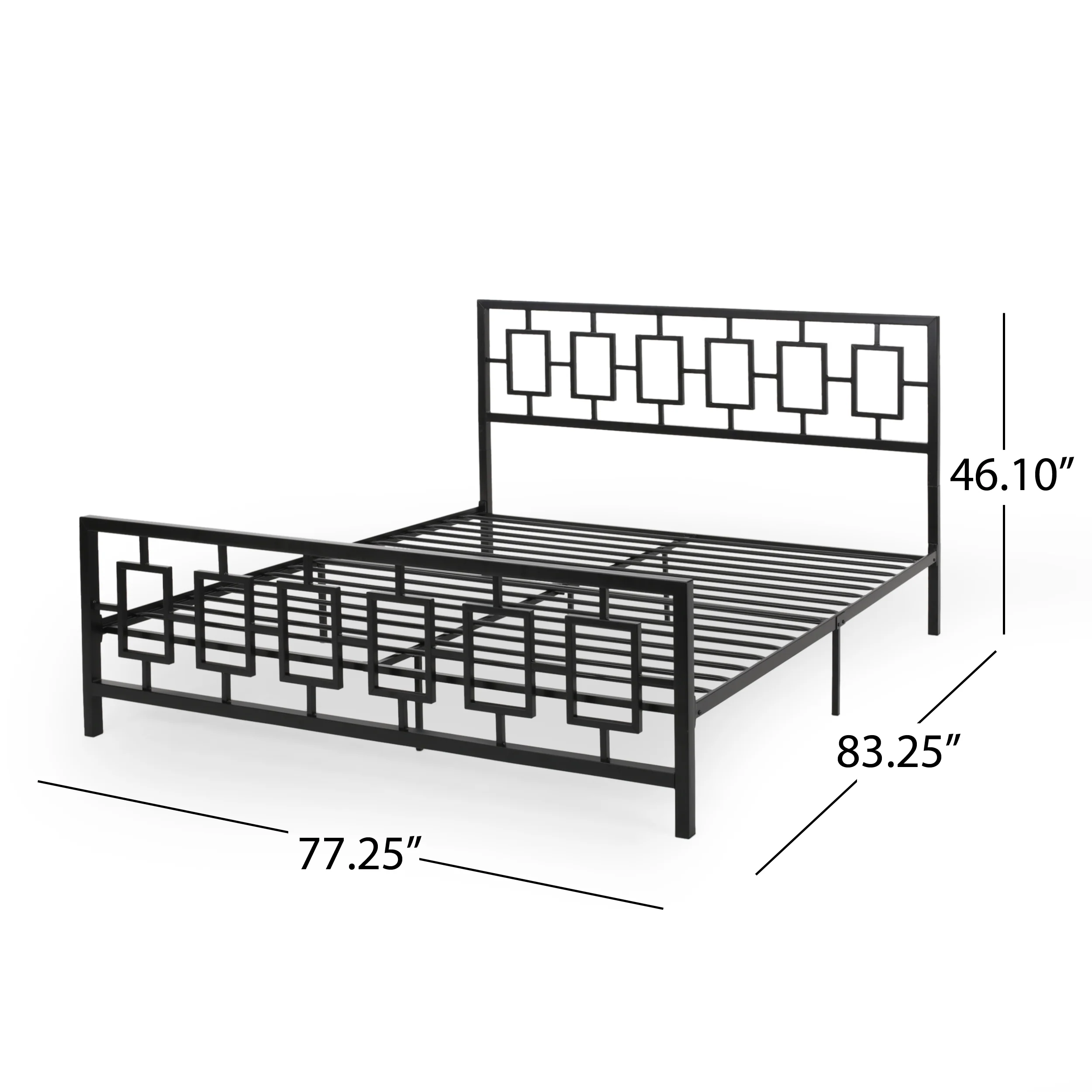 Dawn Modern Iron King Bed Frame - furnishings
