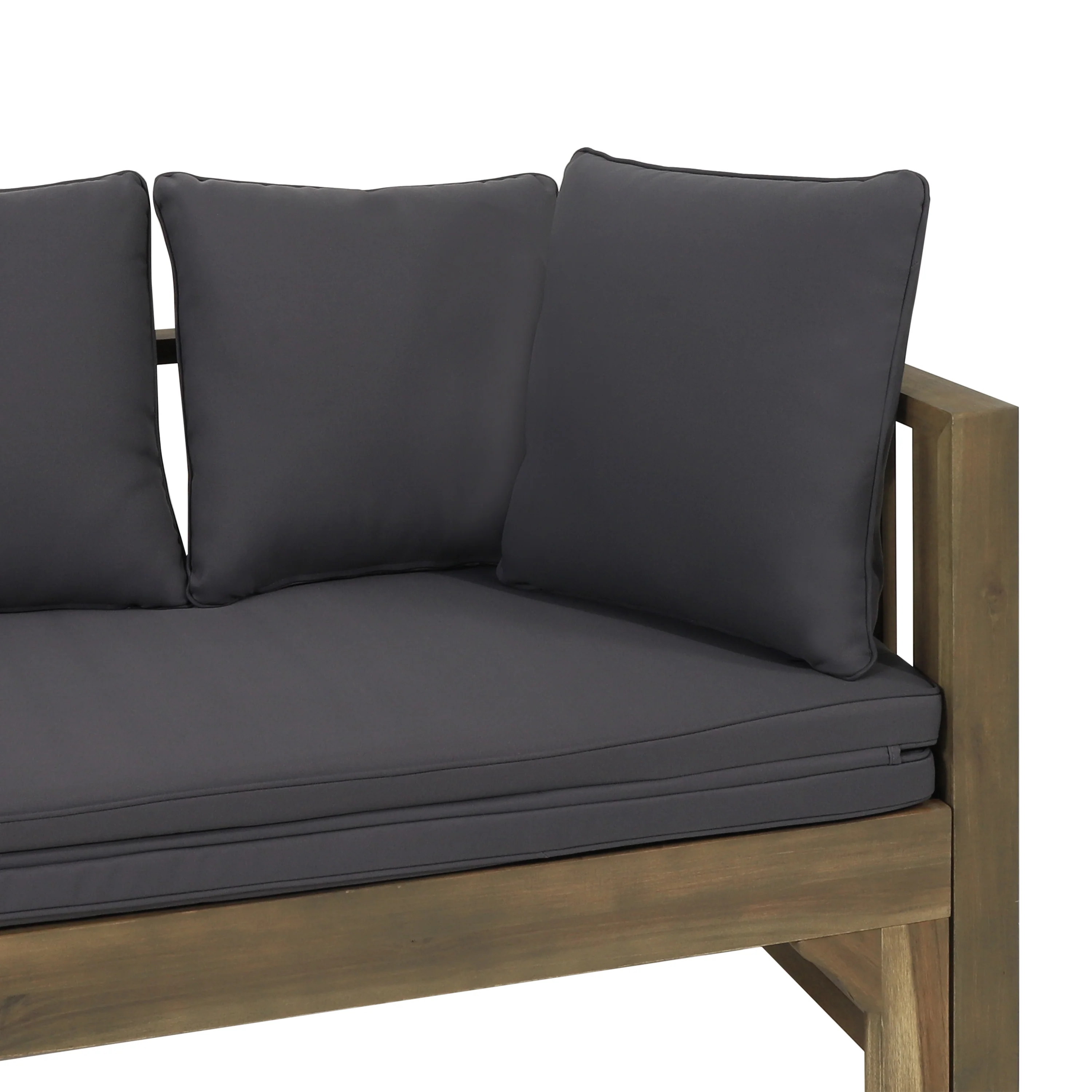 Camille Outdoor Extendable Acacia Wood Daybed Sofa - furnishings