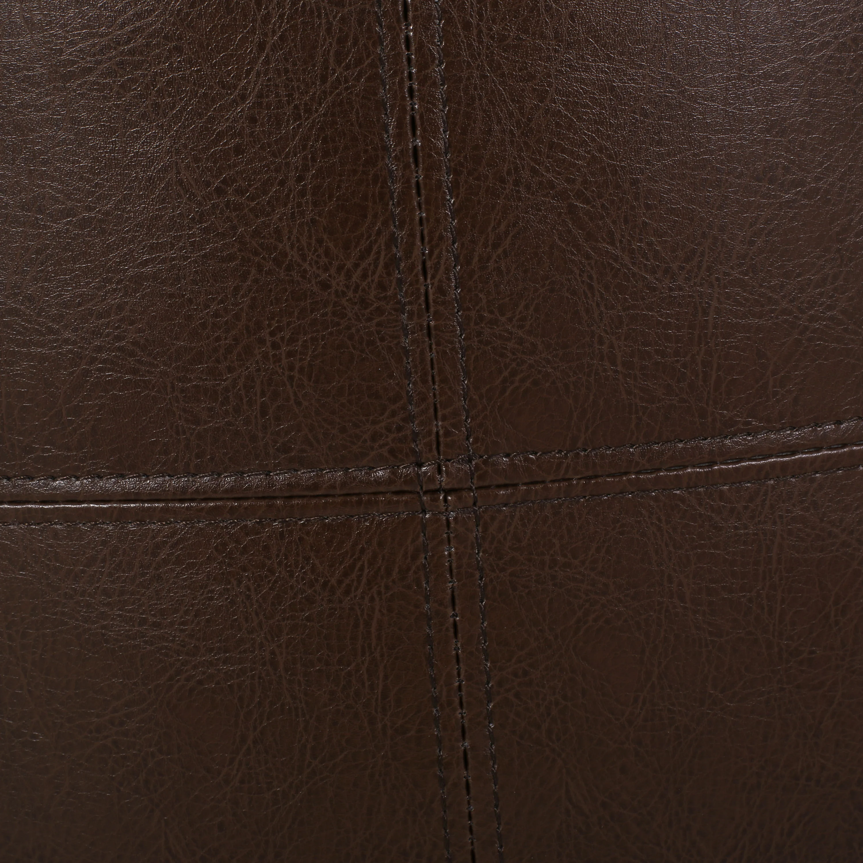 Dored Faux Leather Upholstered Ottoman - furnishings