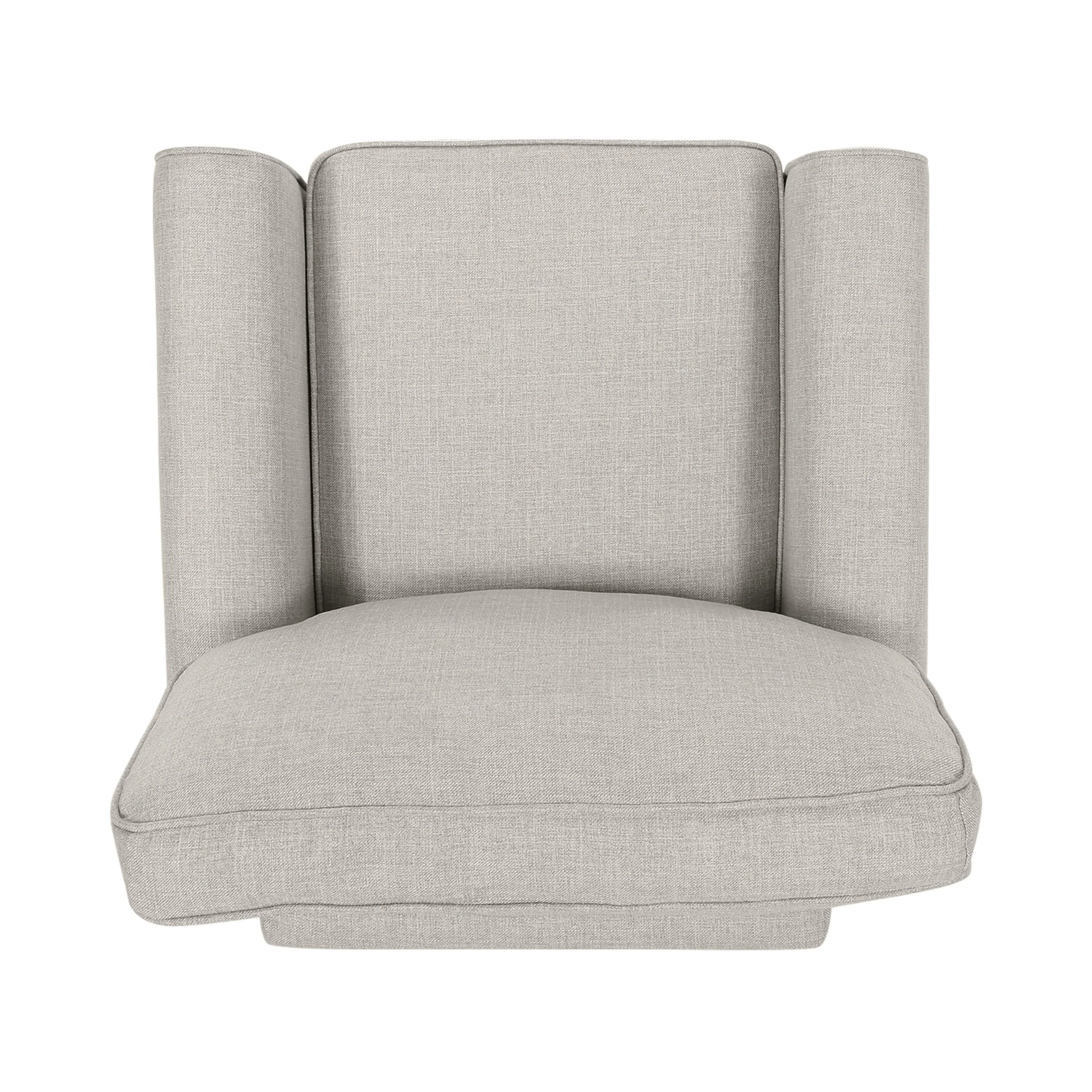 Patricia Contemporary Scrolled Arm Upholstered Fabric Club Chair w/ Tonal Piping - furnishings