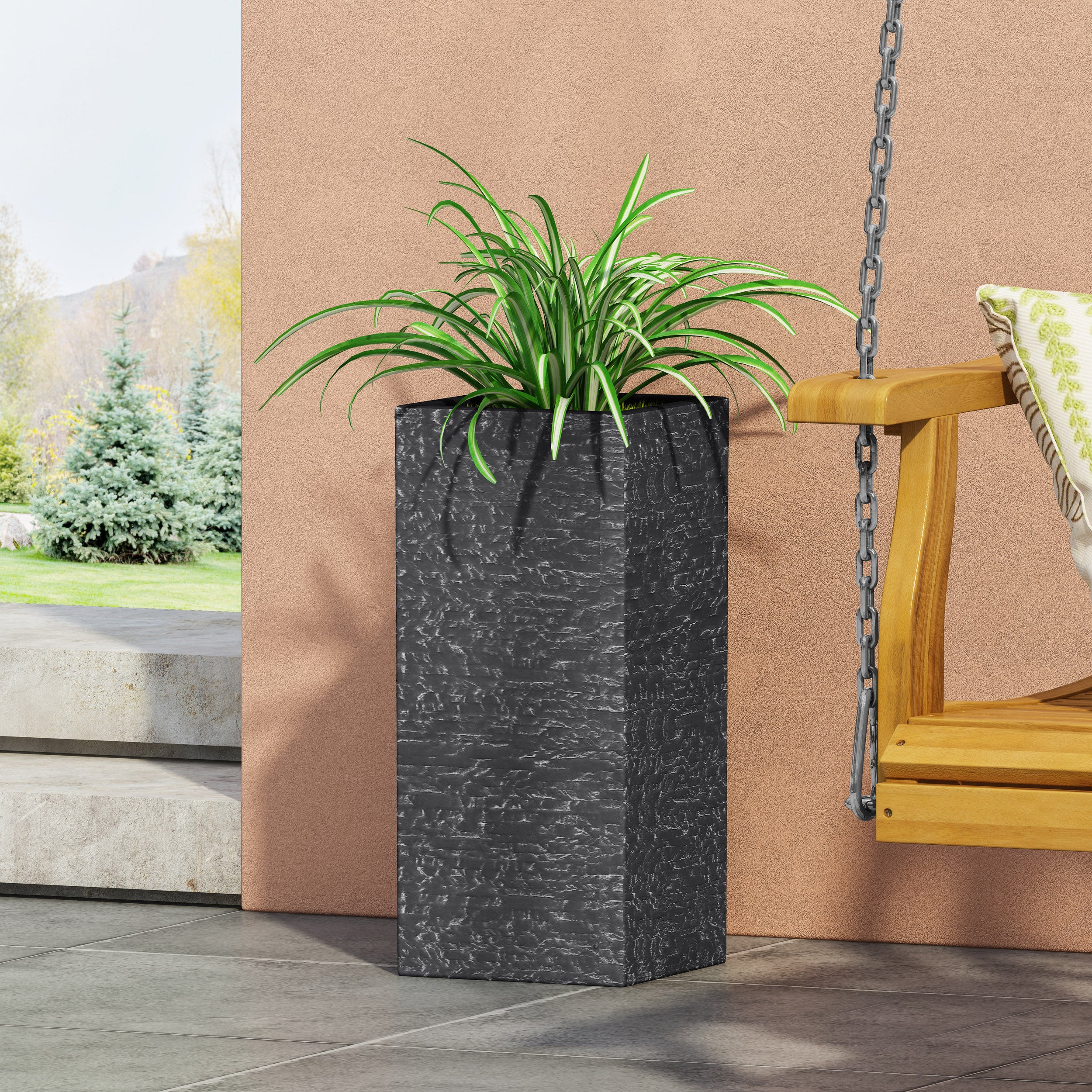 Leiman Outdoor Cast Stone Planter - furnishings