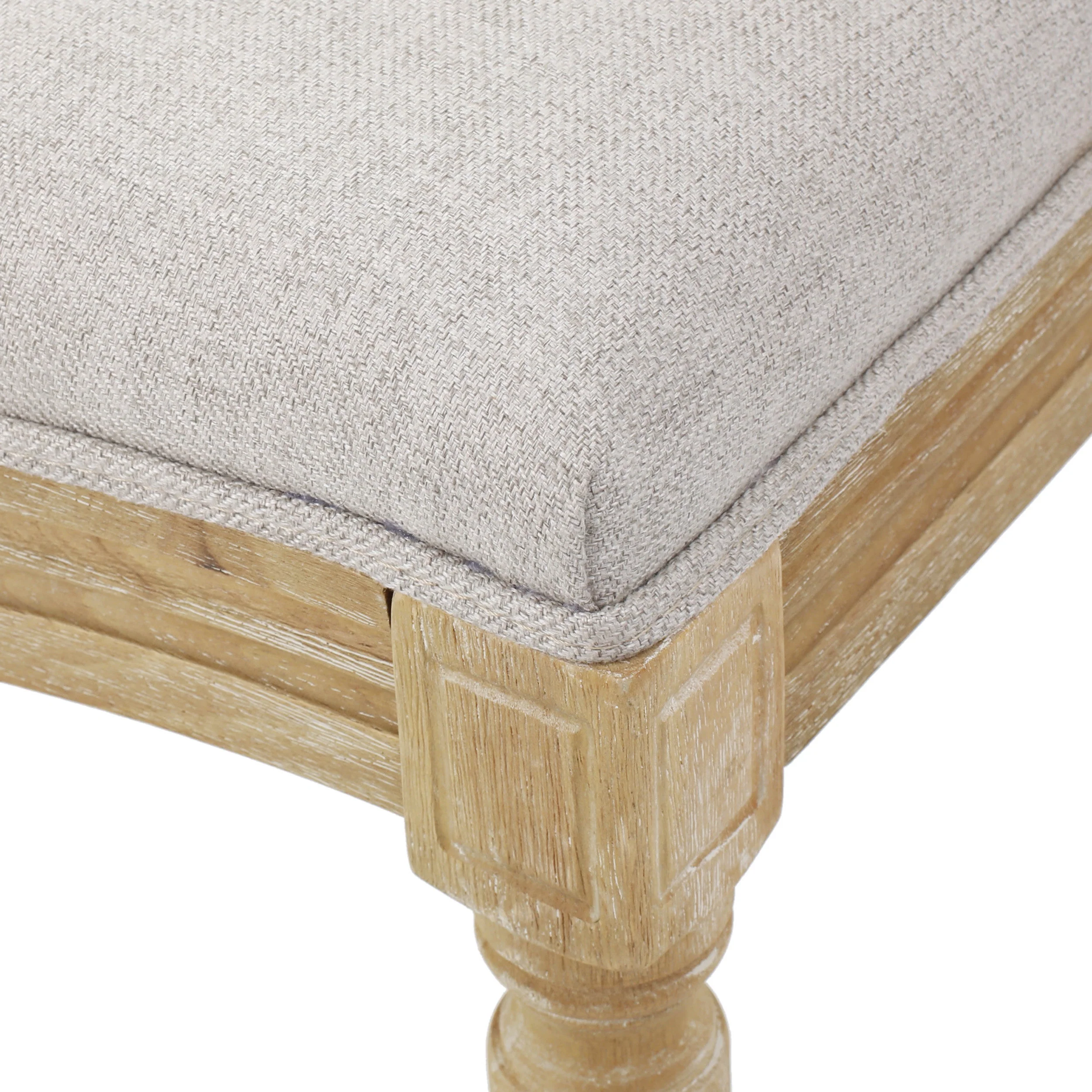 Naclerio French Country Fabric Upholstered Wood 5 Piece Dining Set - furnishings