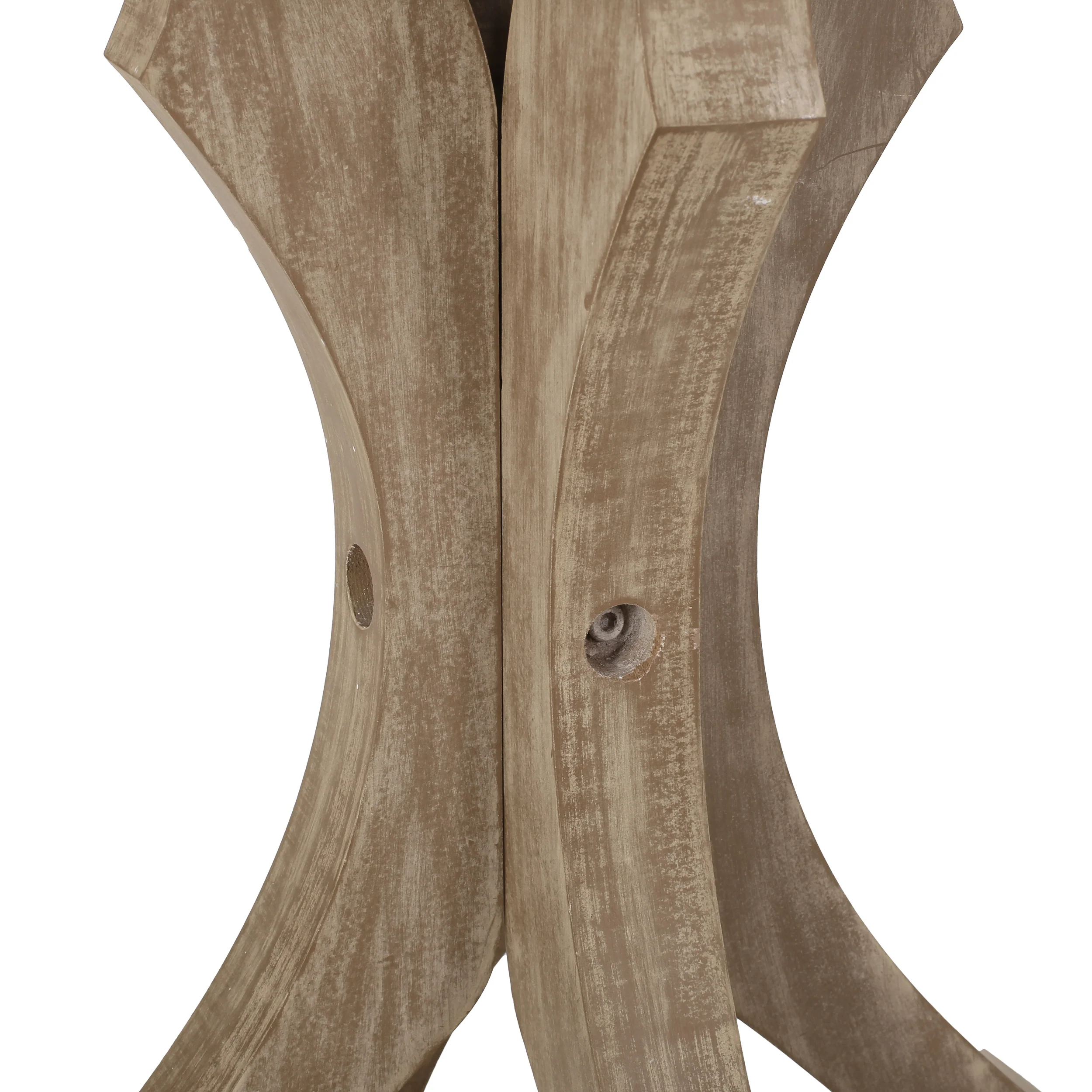 Ihana French Country Wooden Accent Table with Round Top - furnishings
