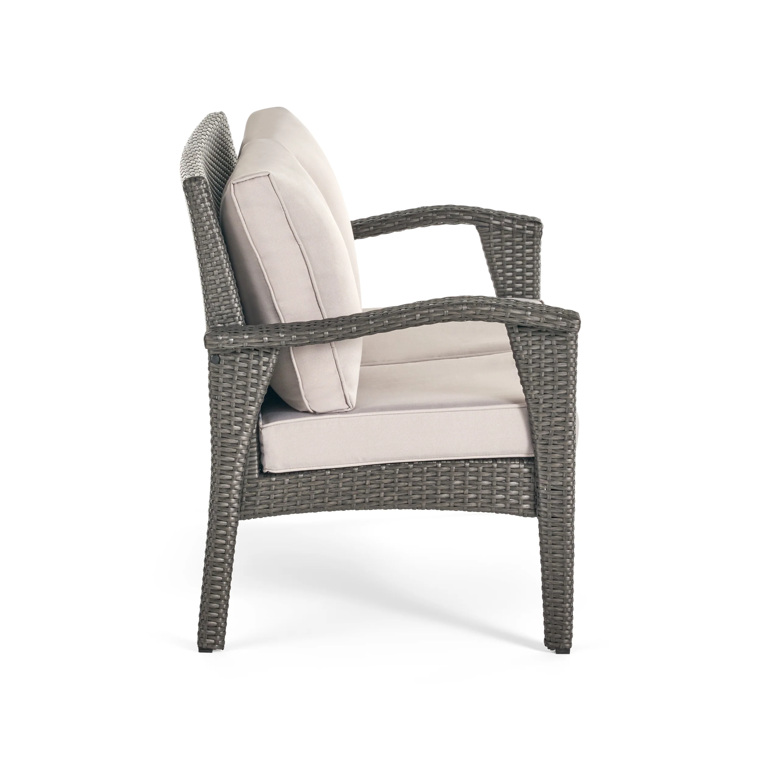 Mckynzie Outdoor 4 Seater Wicker Chat Set with Fire Pit - furnishings
