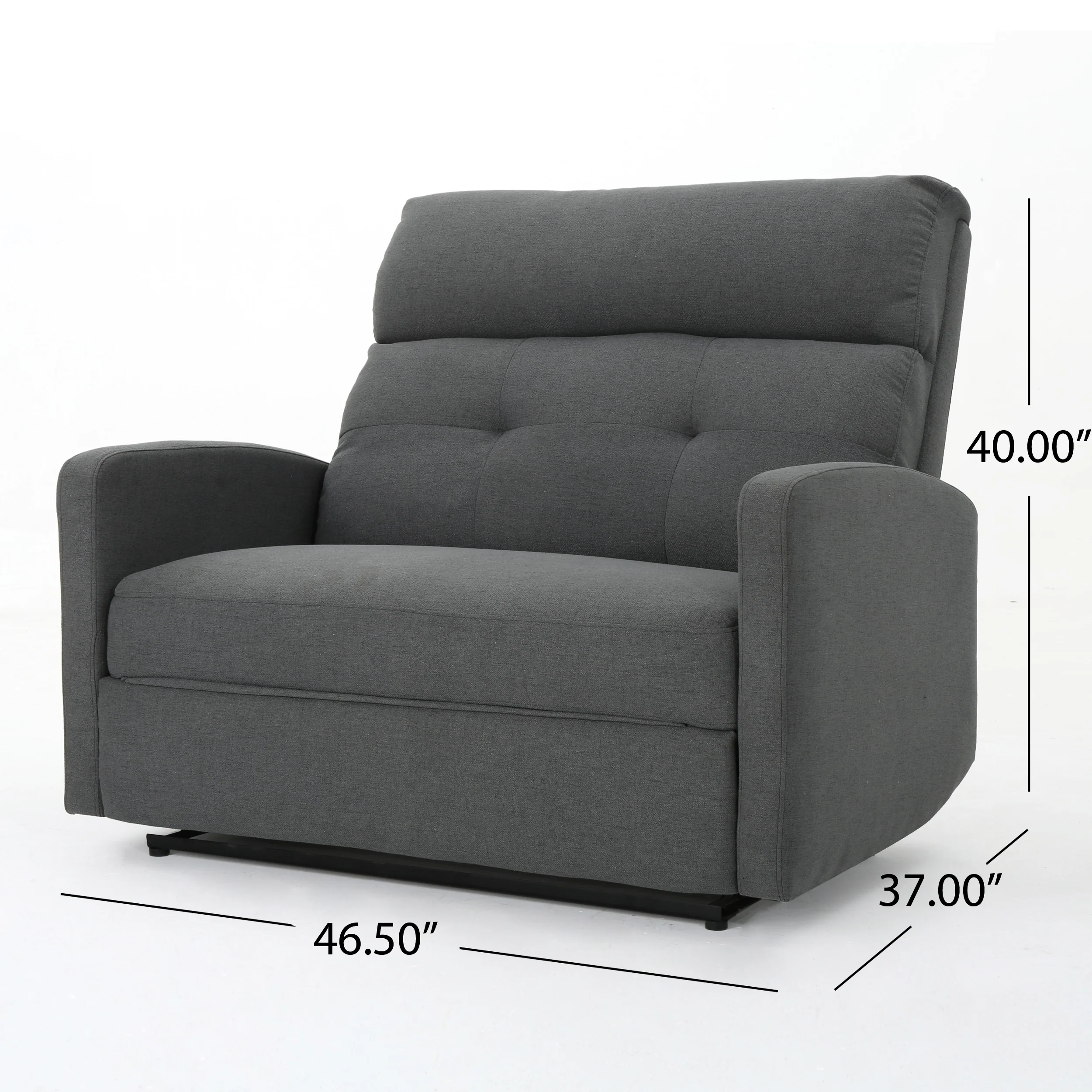 Hana Plush Cushion Tufted Back Microfiber Loveseat Recliner - furnishings