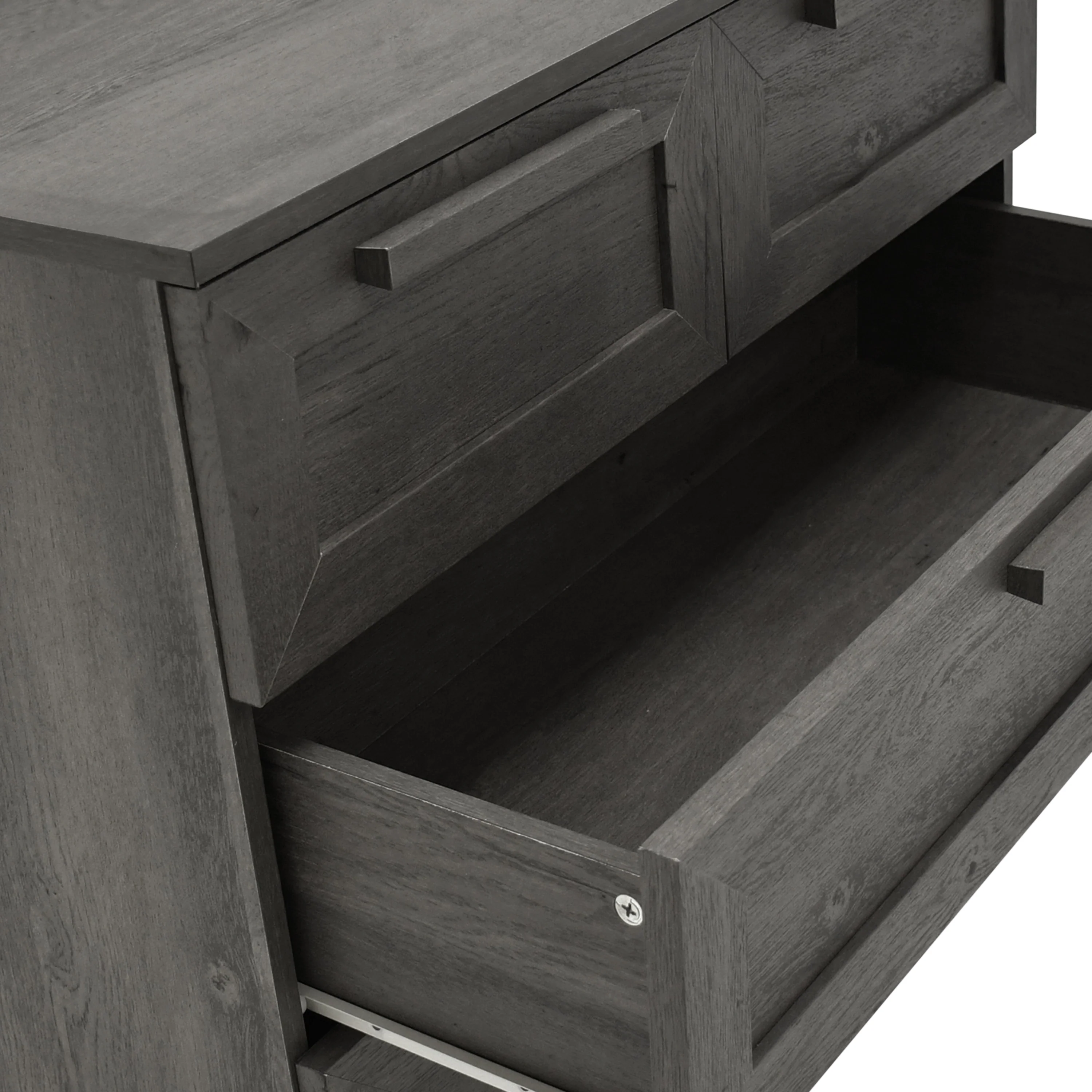 Broxon Rustic Wide 4 Drawer Dresser - furnishings