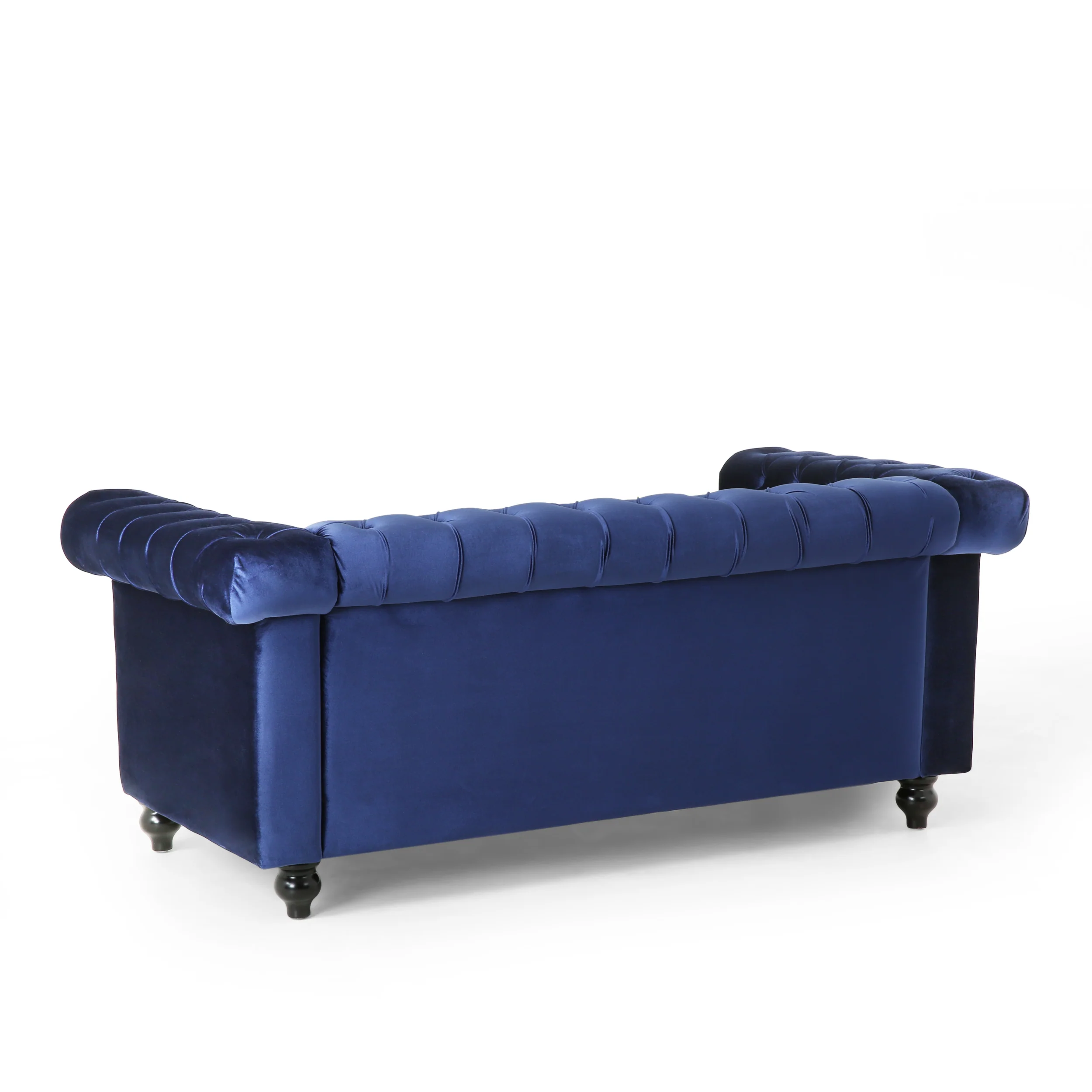 Timber Modern Glam Tufted Loveseat with Nailhead Trim - furnishings
