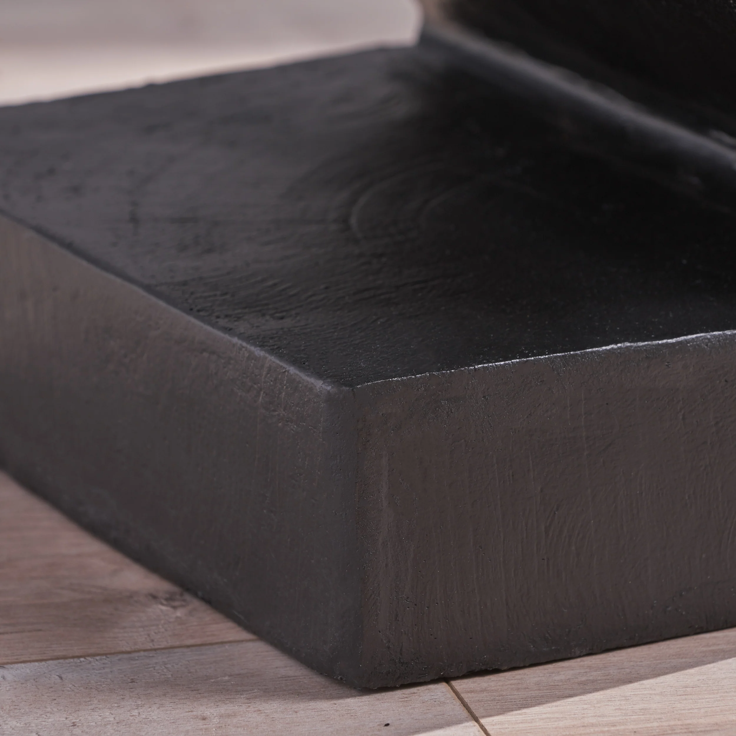Ligia Modern Z-Shaped Lightweight Concrete Accent Side Table - furnishings
