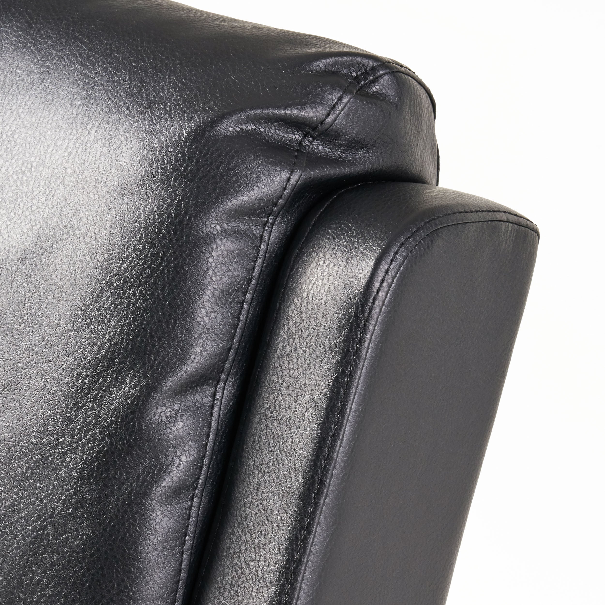 Lloyd Black Leather Recliner Club Chair - furnishings