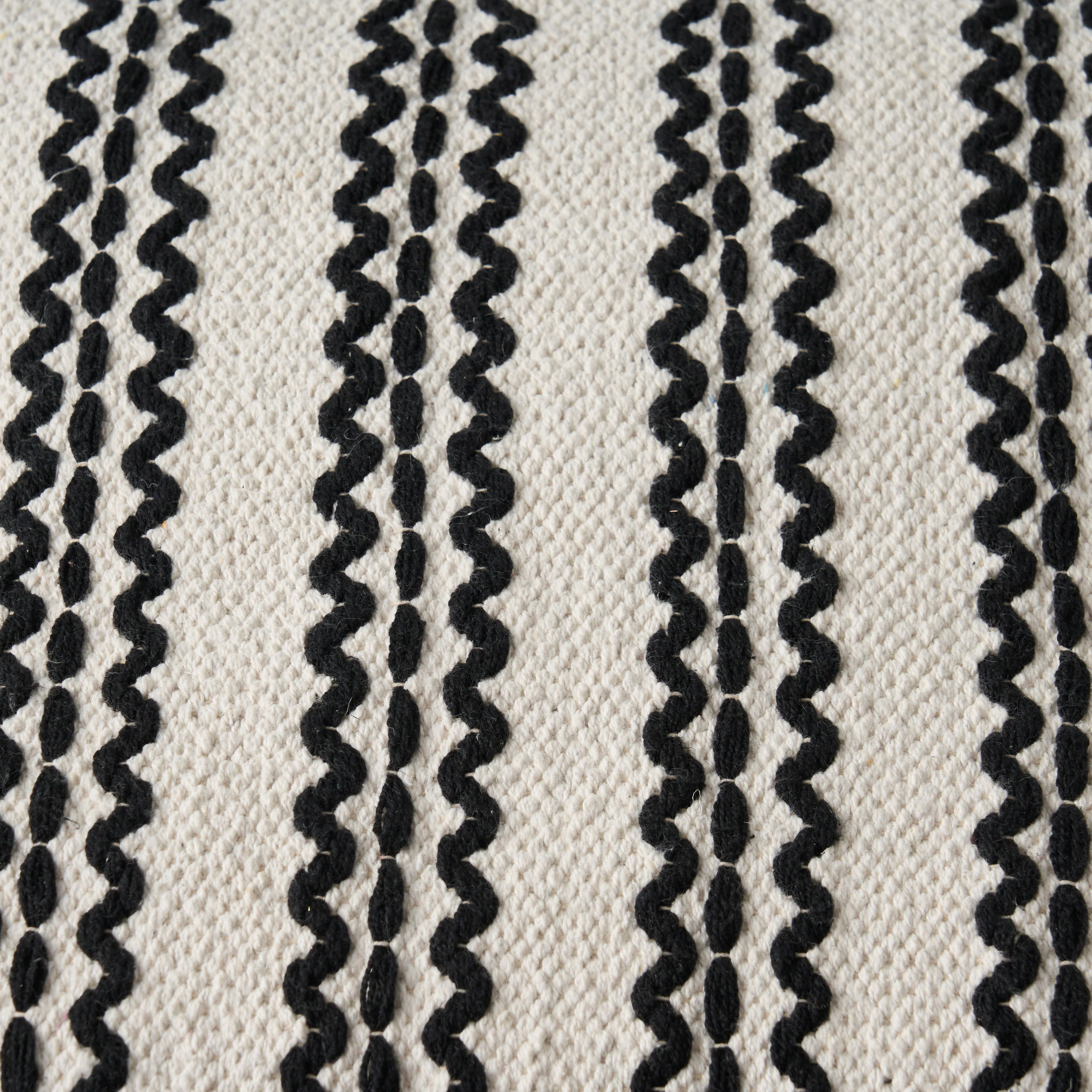Davis Handcrafted Boho Fabric Pouf - furnishings