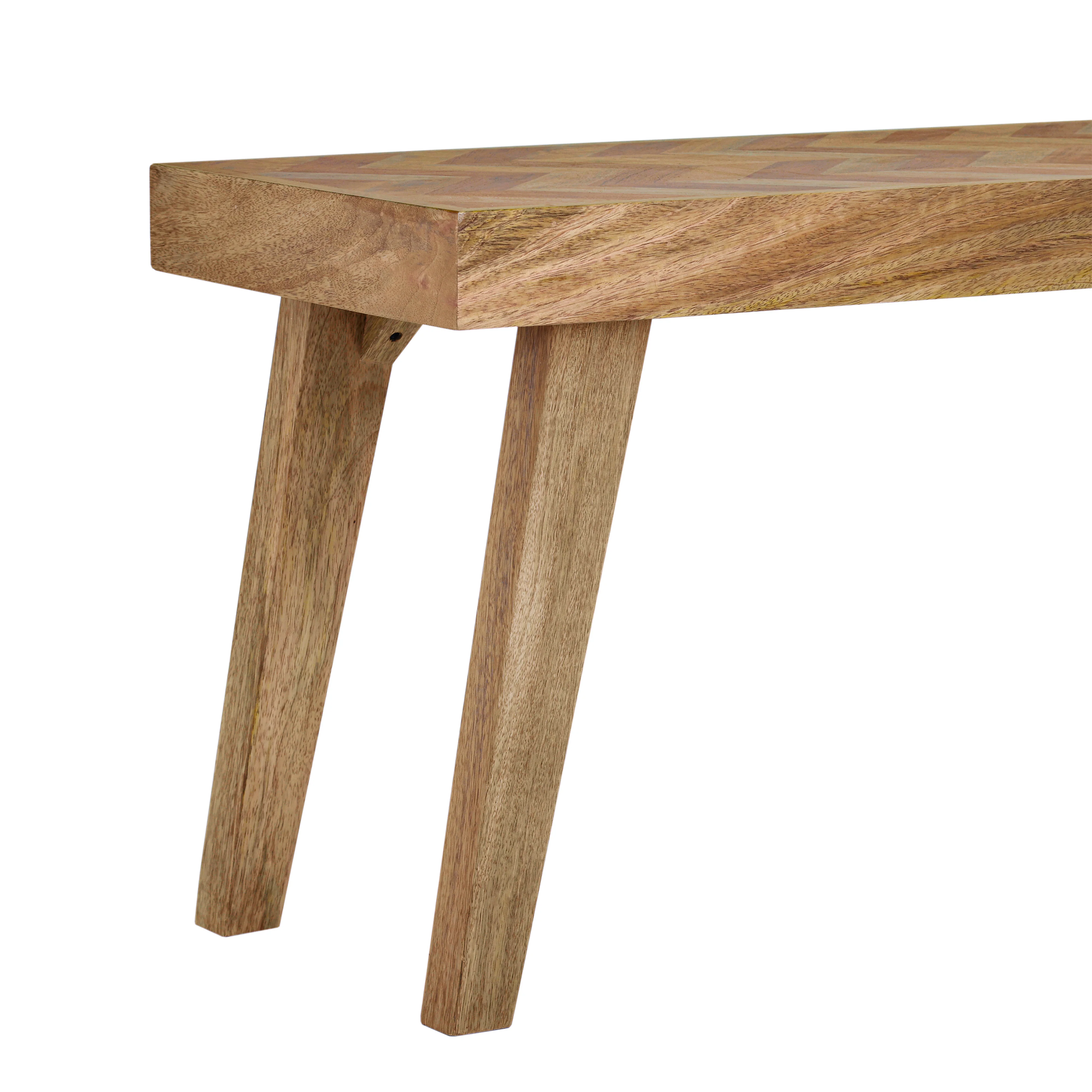 Liorad Mango Rustic Boho Wood Dining Bench - furnishings