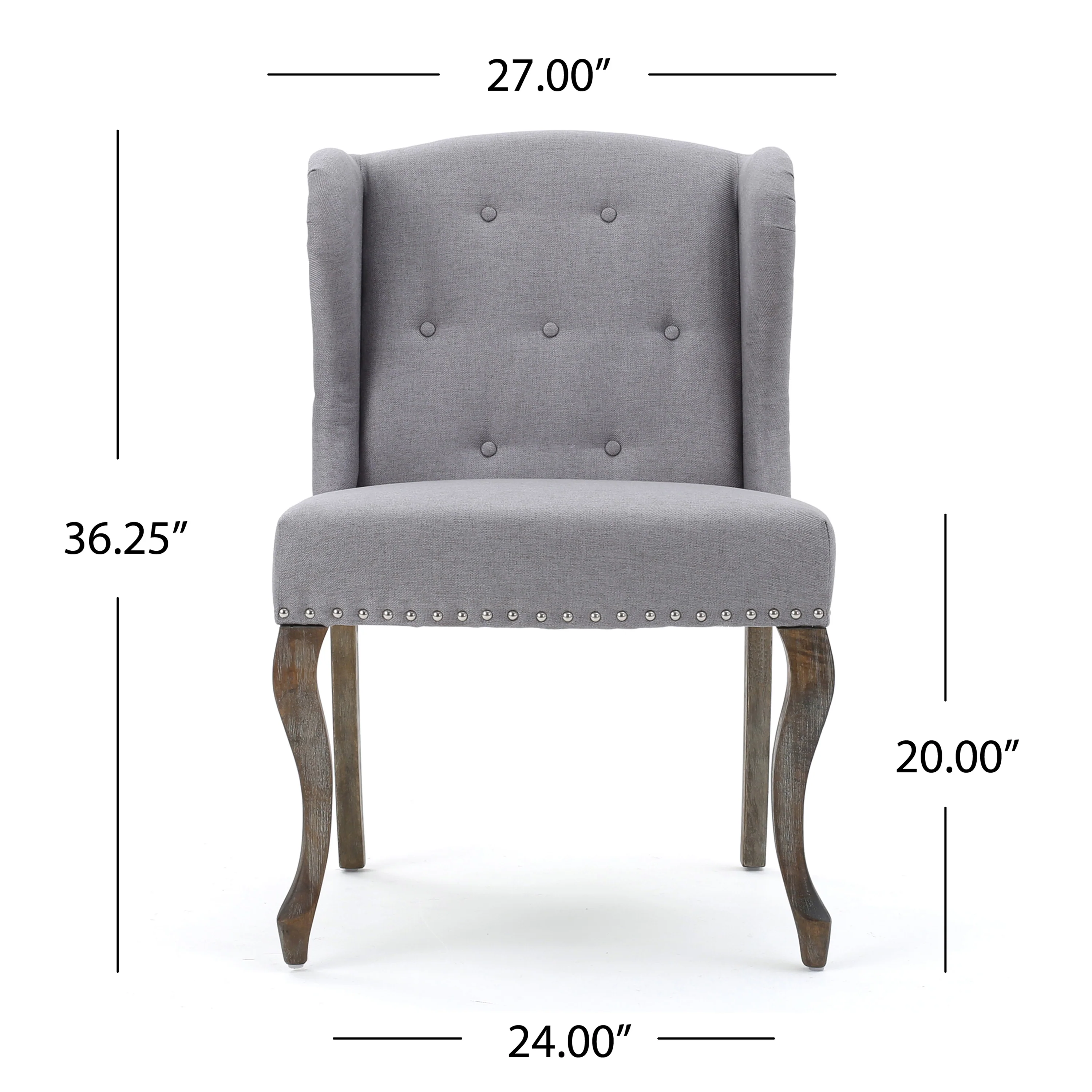 Asheville Modern Fabric Wingback Chair (Set of 2) - furnishings