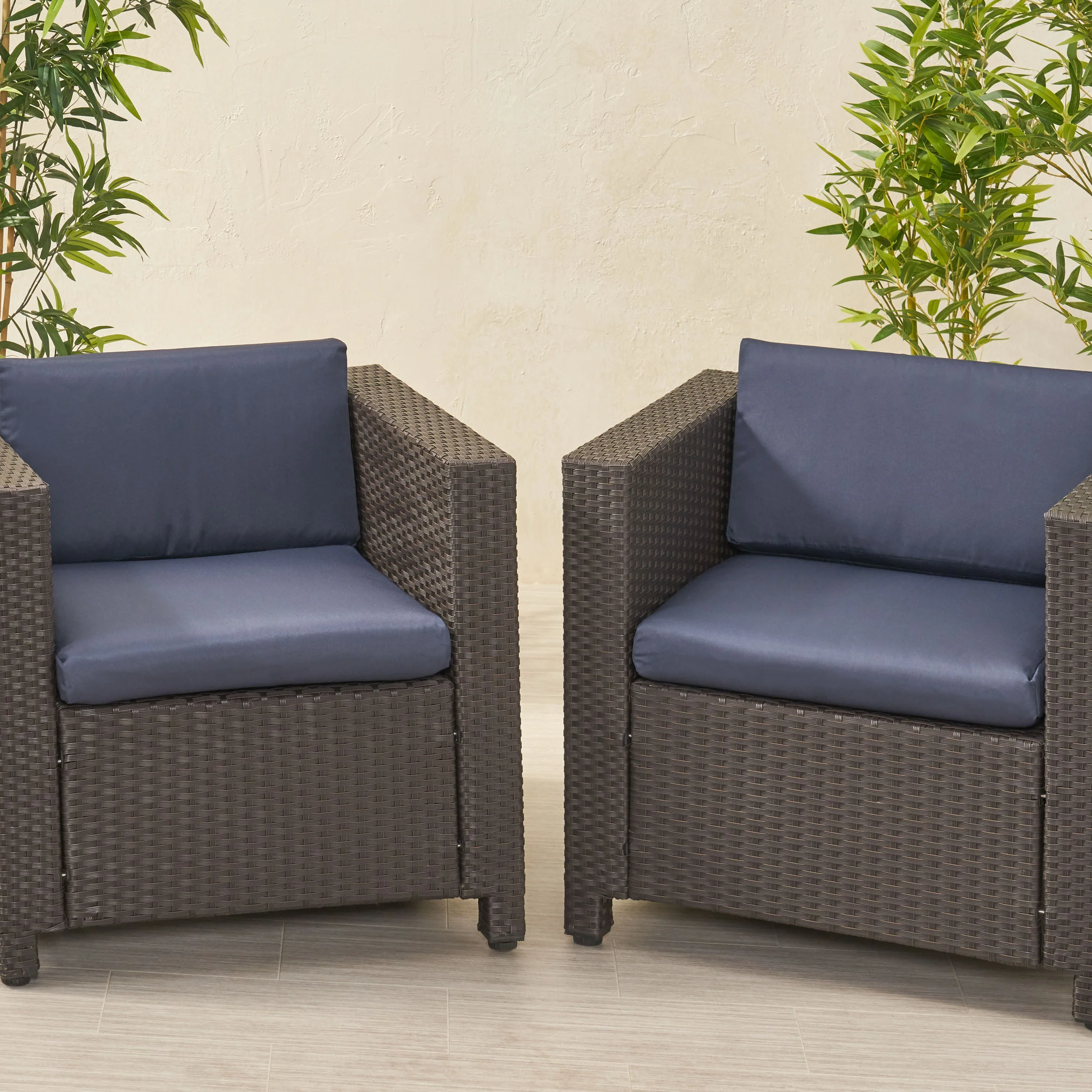 Illyria Outdoor Water Resistant Fabric Club Chair Cushions (Set of 2) - furnishings