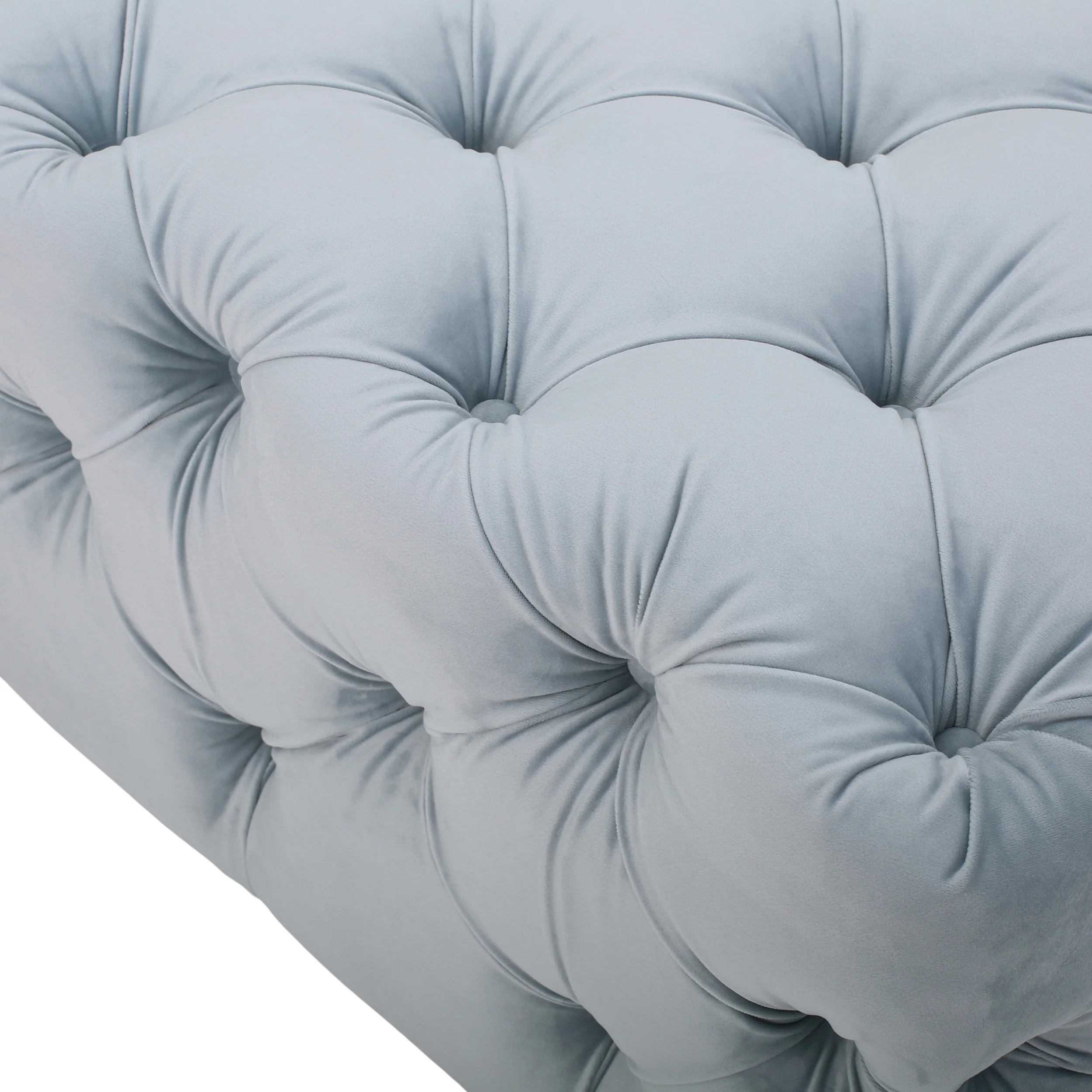 Provence Modern Glam Tufted Velvet Ottoman Bench - furnishings