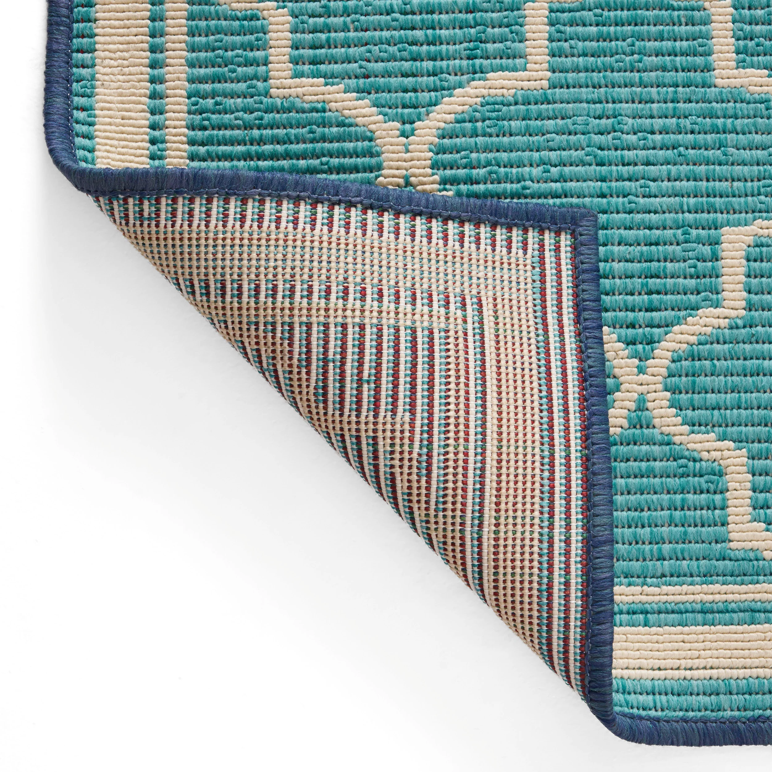 Sweety Outdoor Ombre Area Rug, Blue and Ivory - furnishings