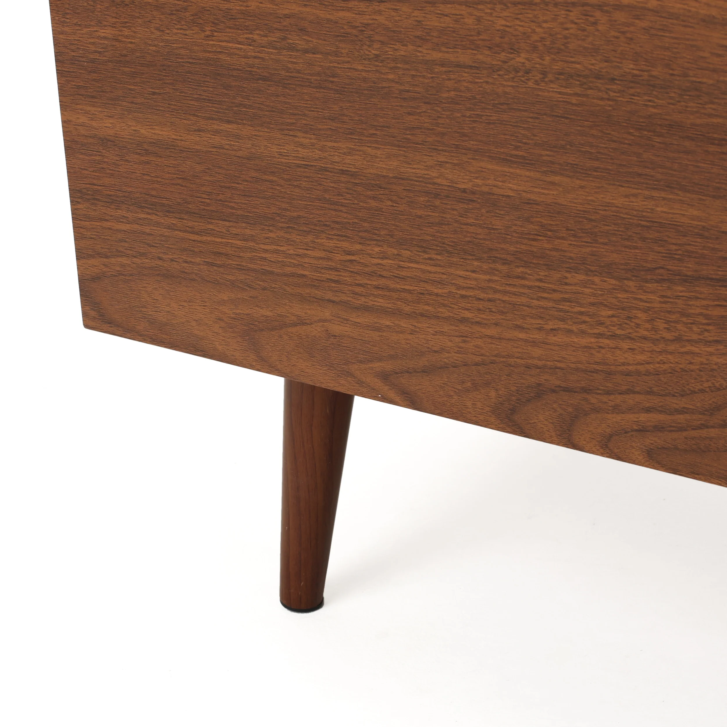 Reginald Mid Century Modern 2 Cabinets & Glass Shelf TV Stand - furnishings