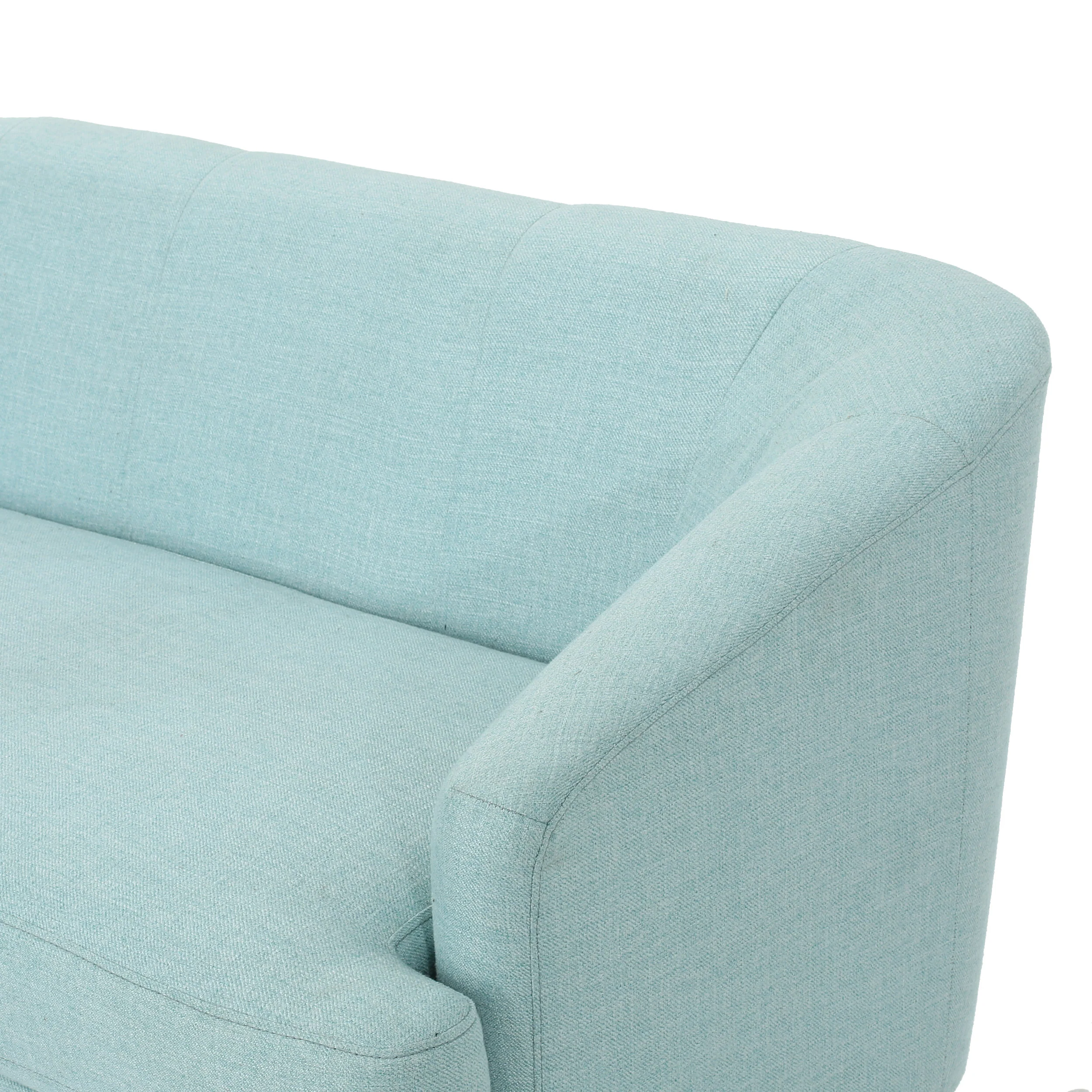 Shelby Mid Century Modern Fabric Settee - furnishings