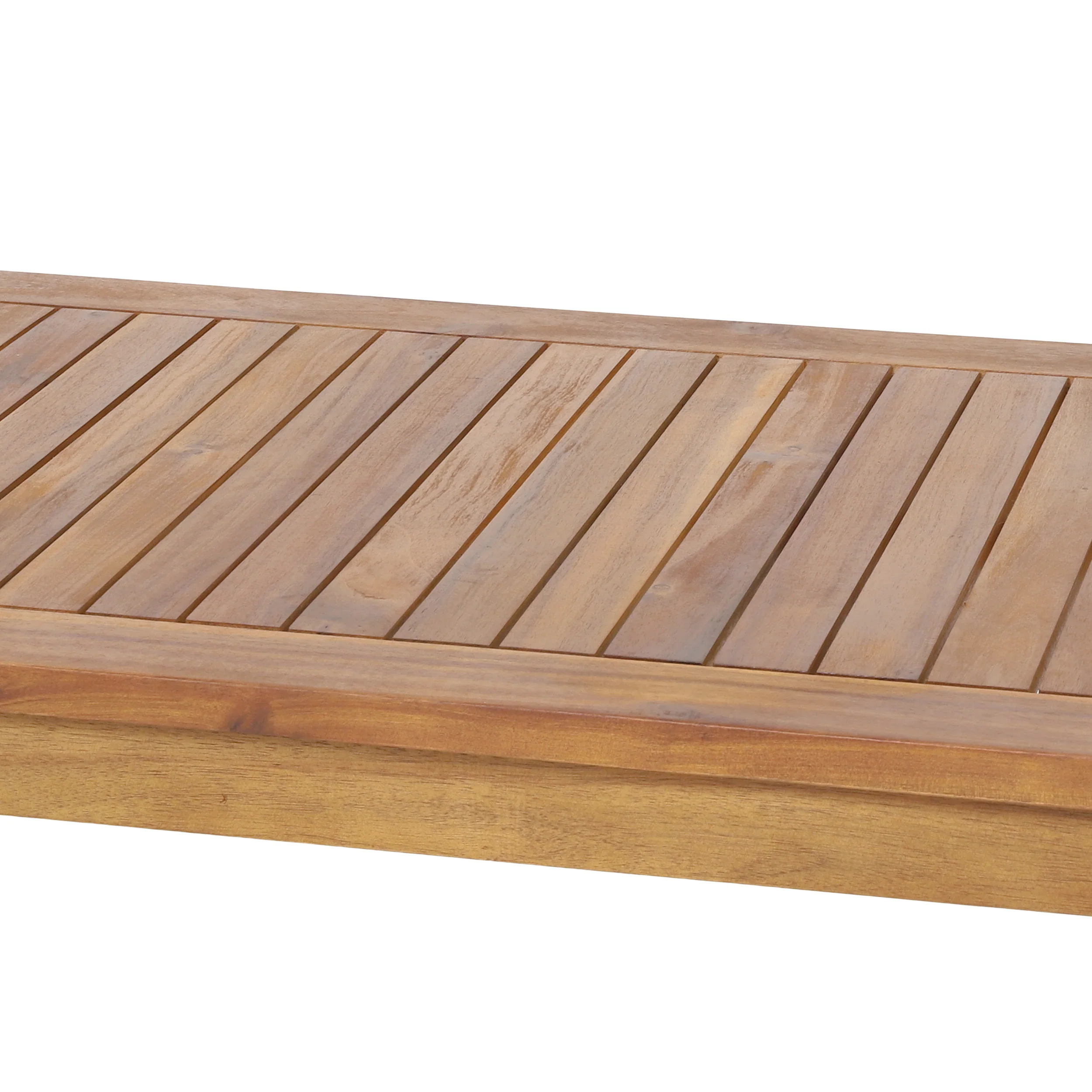 Sunbuea Wood Ottoman and Table Set with Dark Gray Cushions - furnishings