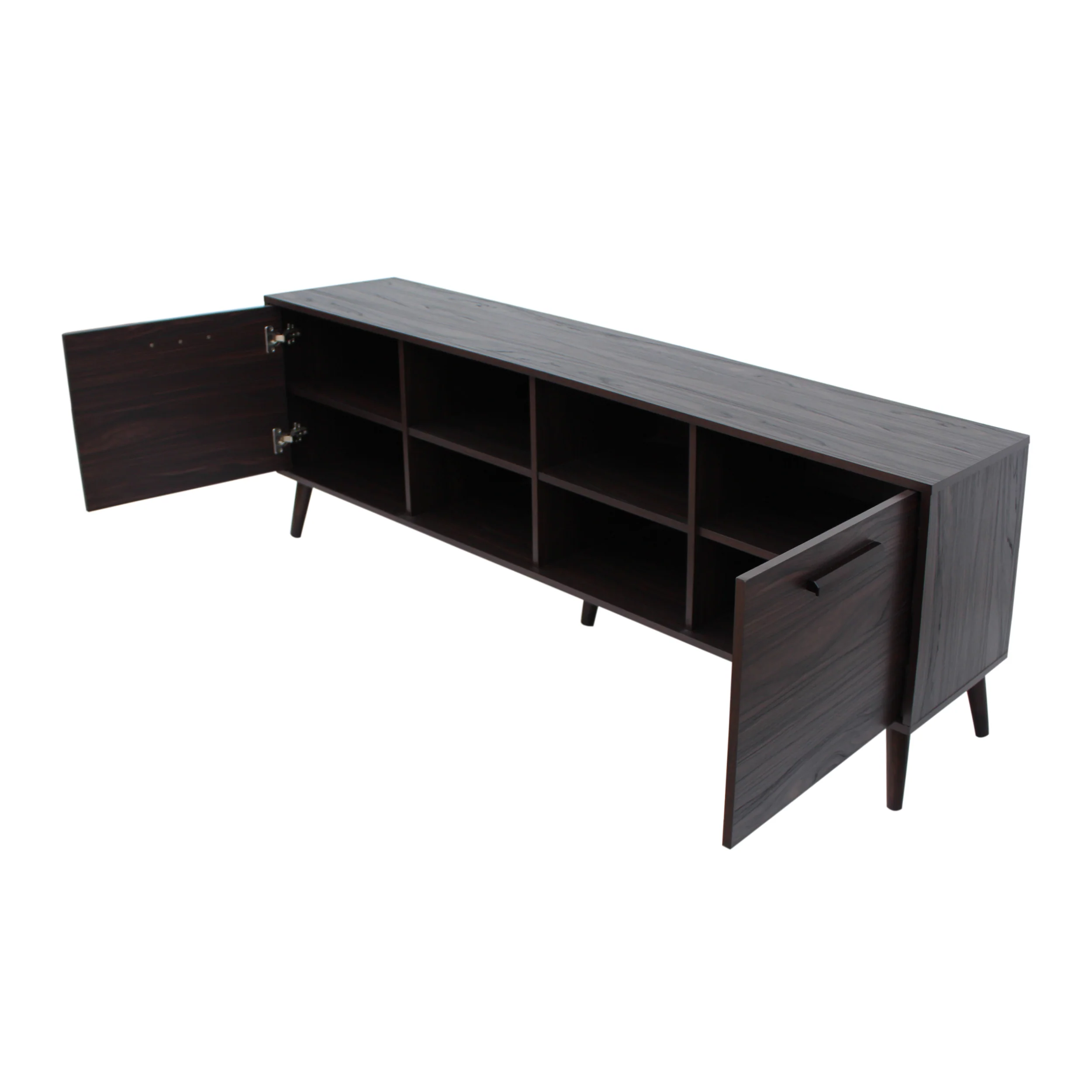 Clement Mid Century 2 Piece TV Stand & Bookcase Set - furnishings